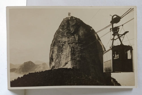 Rio de Janeiro Sugarloaf Cable Car Brazil 1920's Real Photo Postcard - TulipStuff