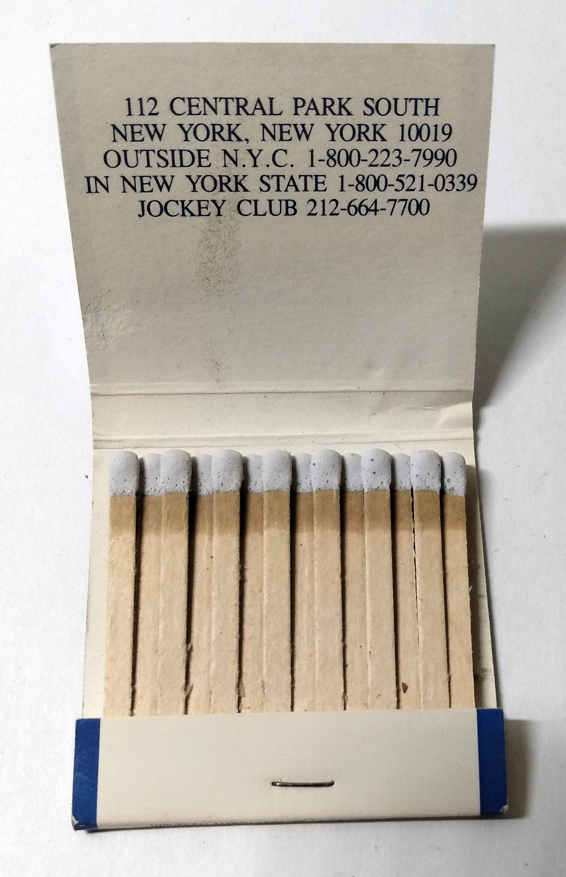 Ritz-Carlton New York Jockey Club Central Park South Matchbook 1980's - TulipStuff