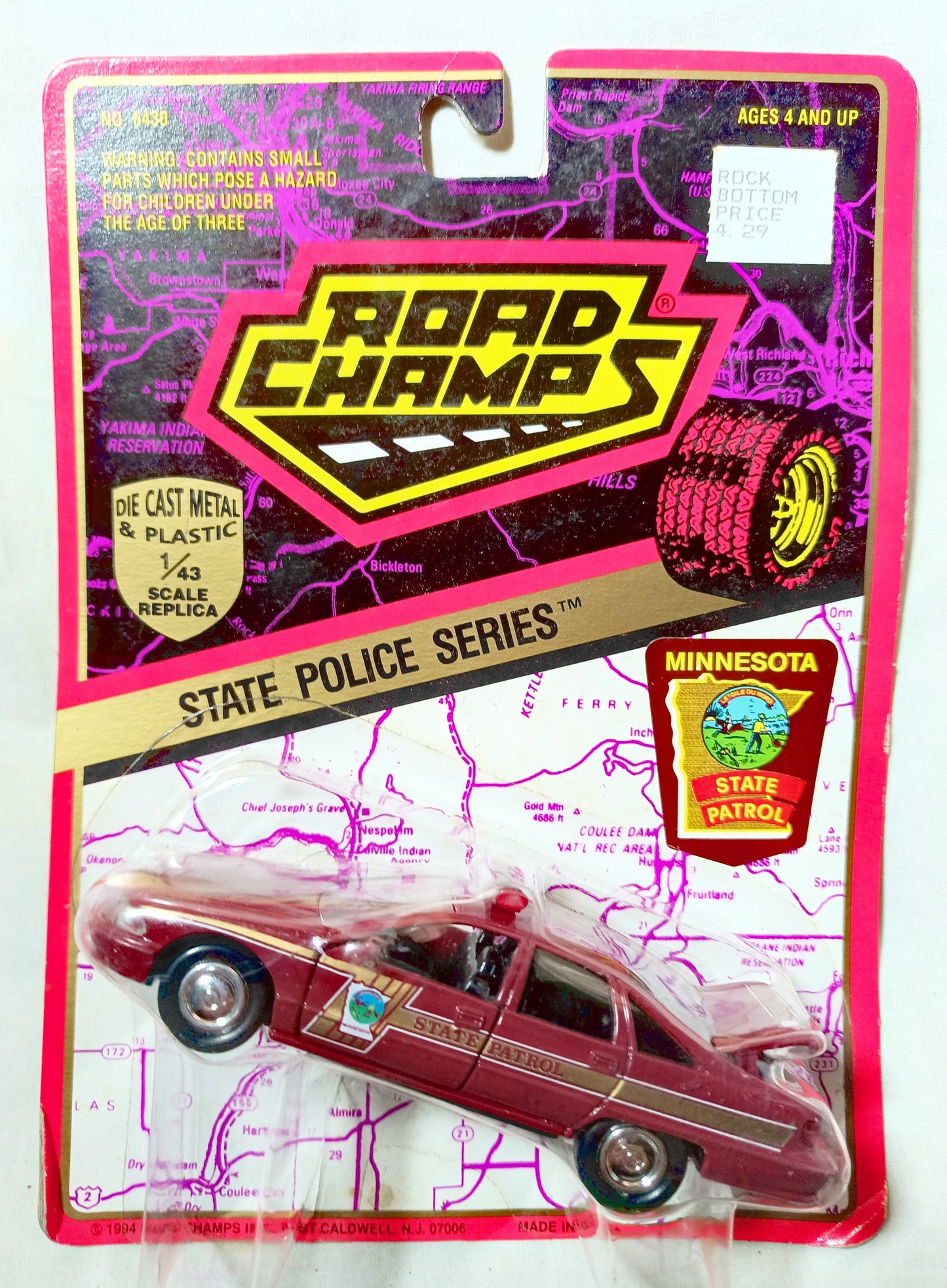 Road Champs Minnesota State Patrol Chevy Caprice Police Car 1994 1:43 - TulipStuff