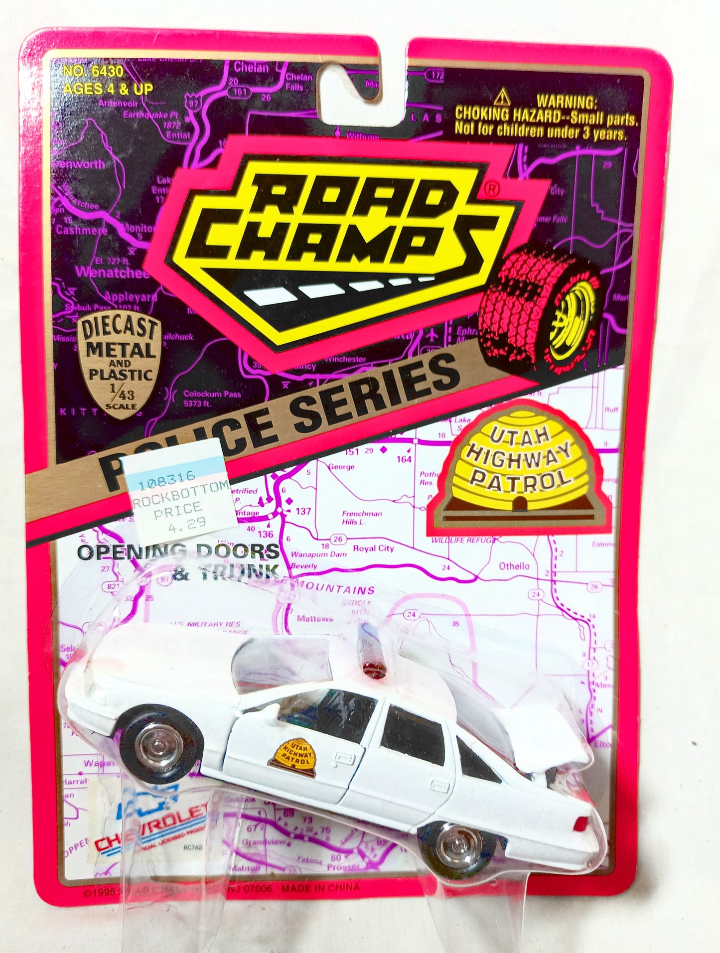 Road Champs Utah Highway Patrol Chevy Caprice Police Car 1995 1:43 - TulipStuff