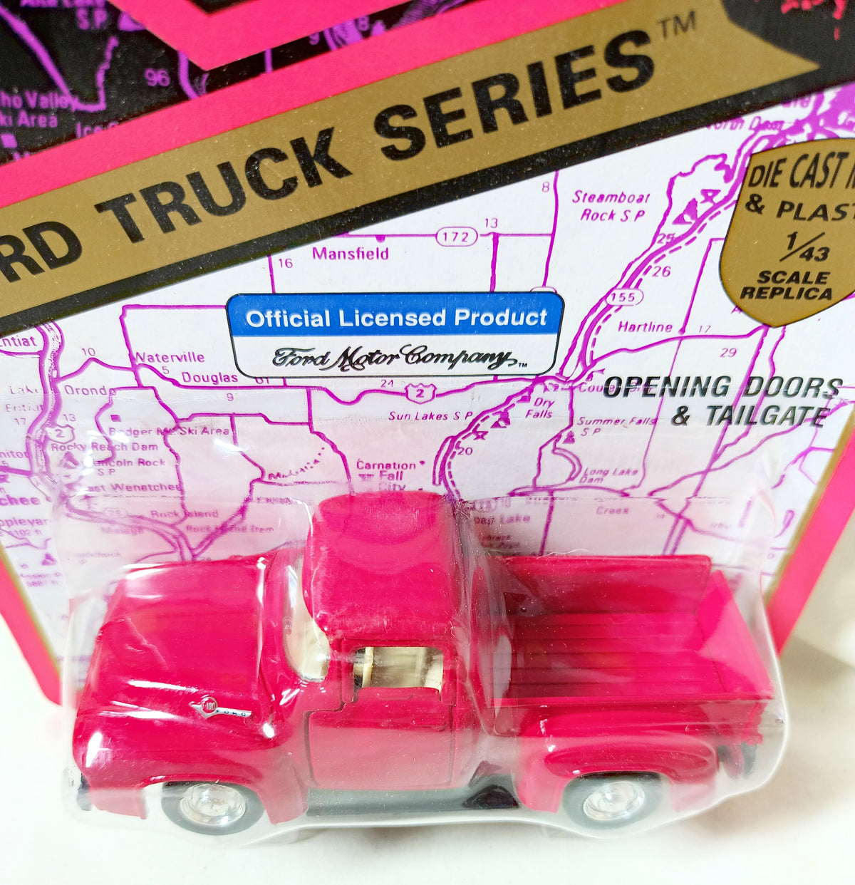 Road Champs Ford Truck Series '56 Ford F100 Pickup Truck 1:43 Red 1994 - TulipStuff