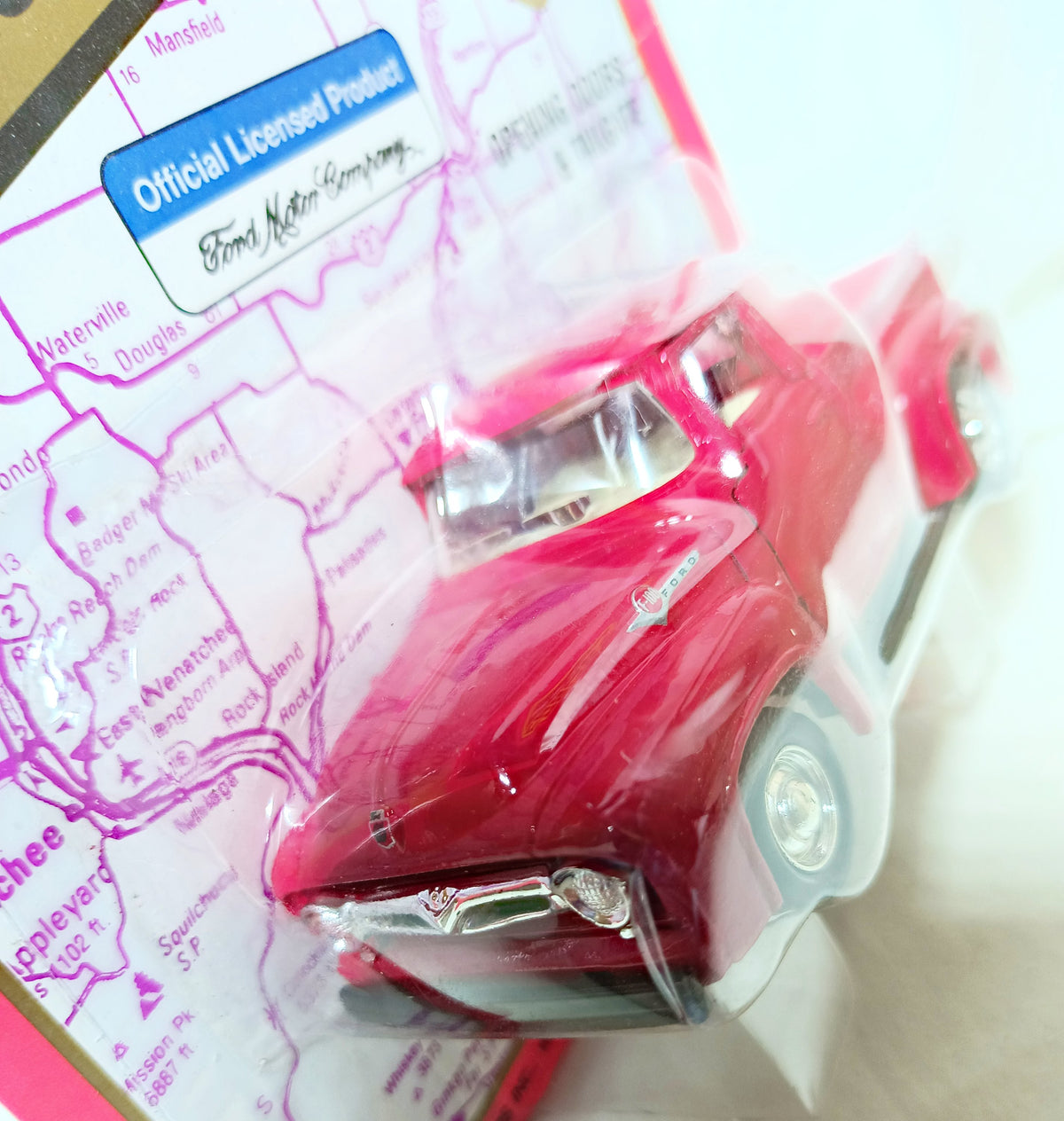 Road Champs Ford Truck Series '56 Ford F100 Pickup Truck 1:43 Red 1994 - TulipStuff