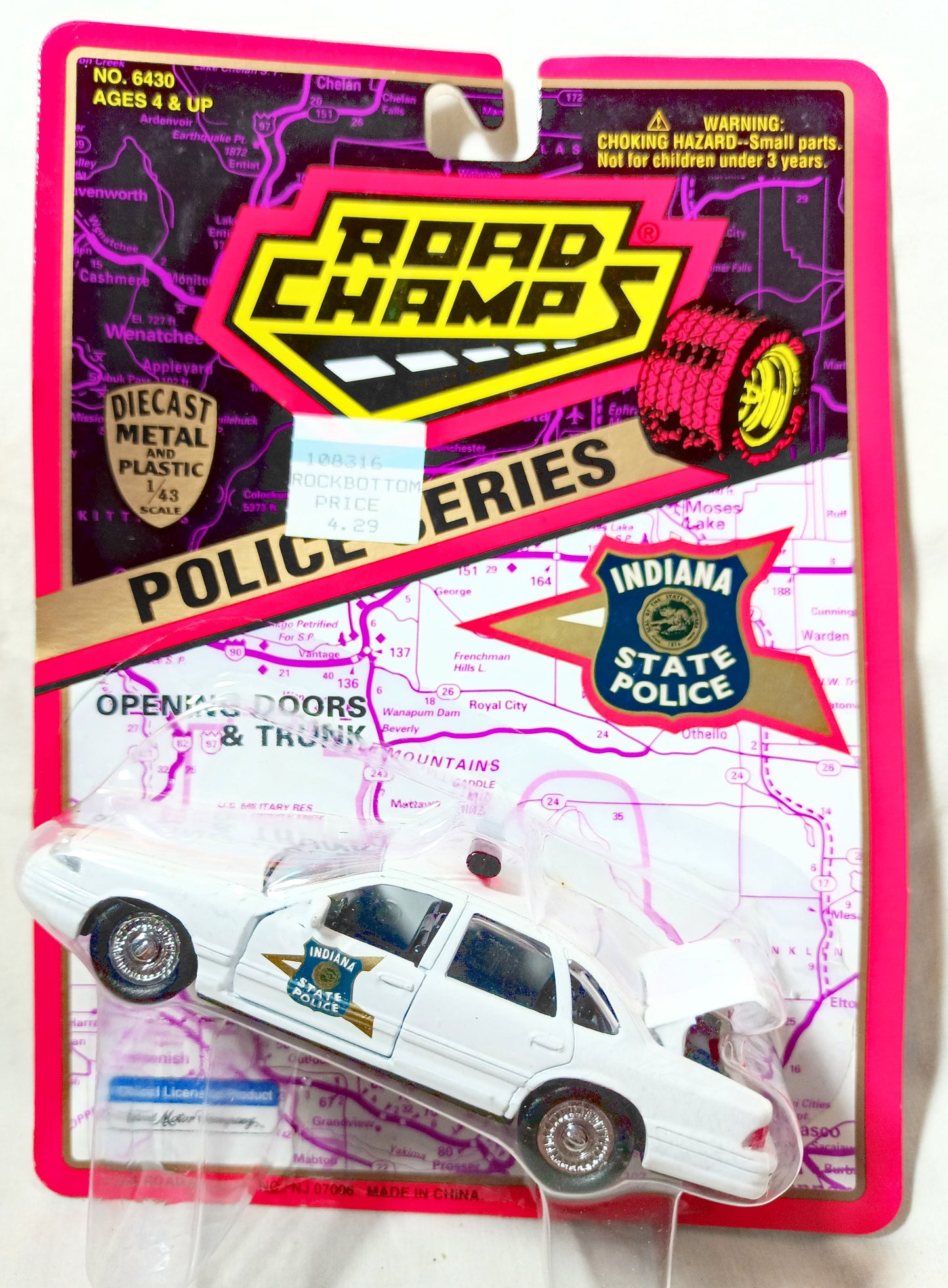 Road Champs Indiana State Police Ford Crown Victoria 1995 1:43 - TulipStuff