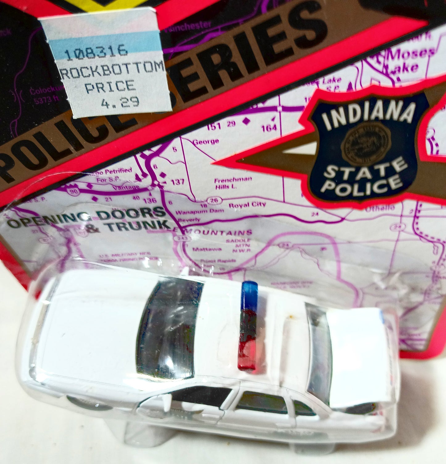 Road Champs Indiana State Police Ford Crown Victoria 1995 1:43 - TulipStuff