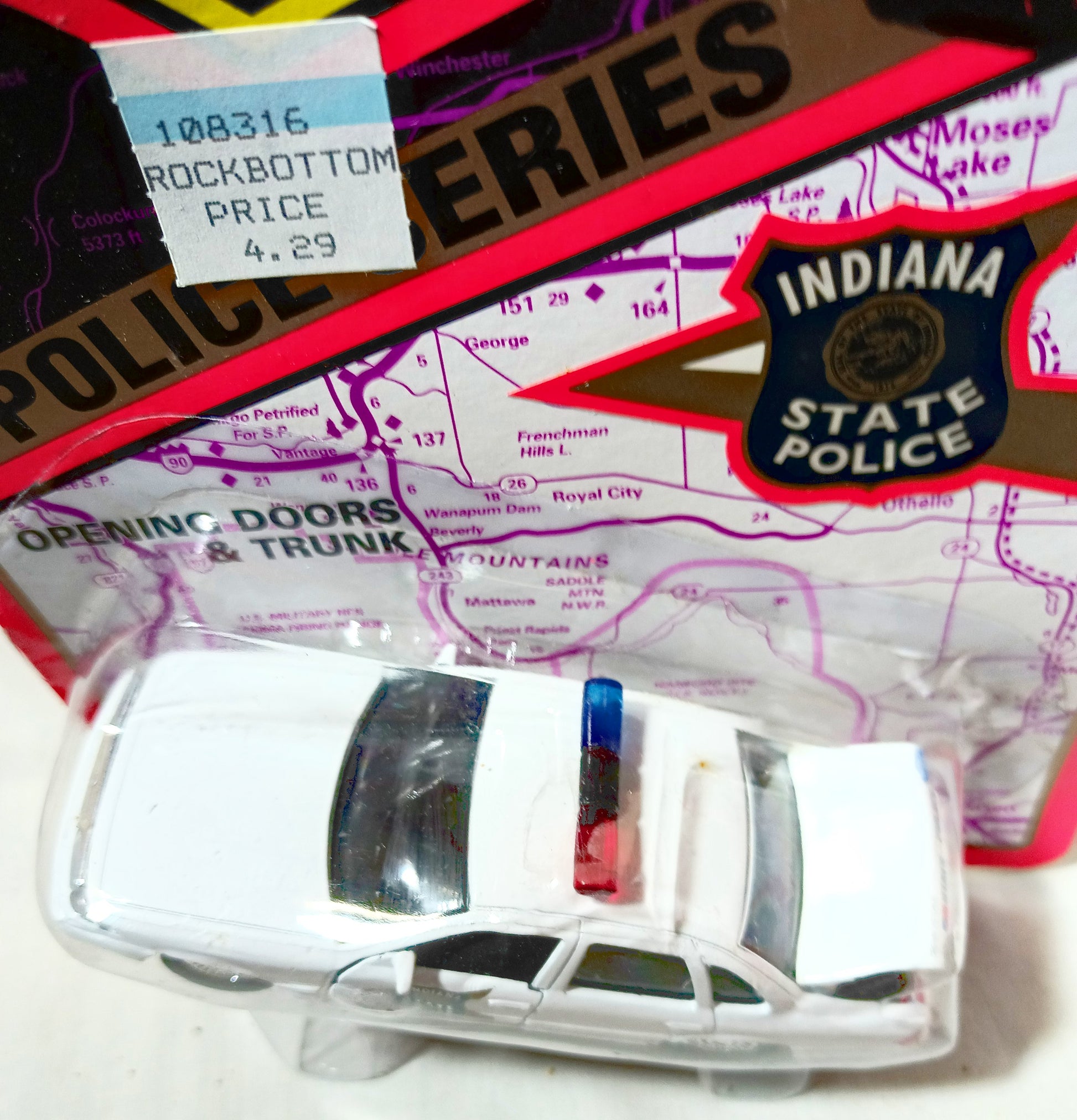 Road Champs Indiana State Police Ford Crown Victoria 1995 1:43 - TulipStuff