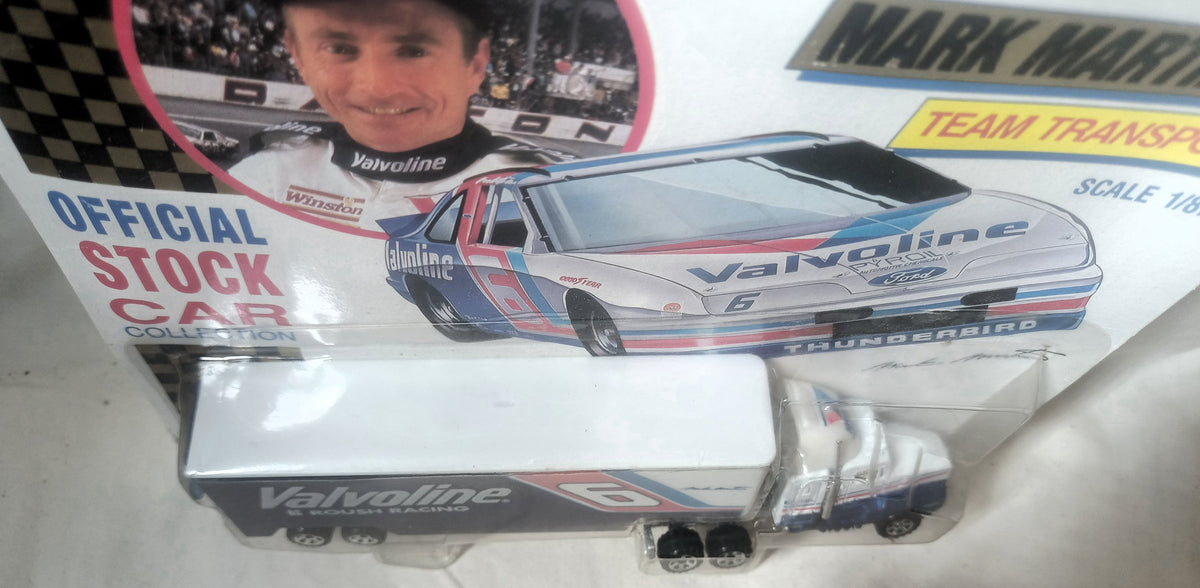 Road Champs Mark Martin Valvoline Team Transporter Truck 1992 1:87 - TulipStuff