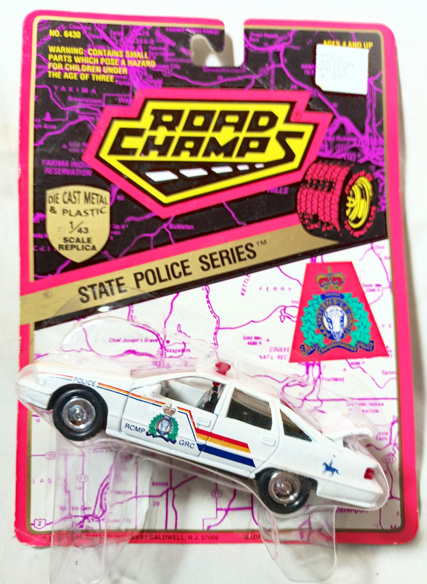 Road Champs RCMP Royal Canadian Mounted Police Chevy Caprice 1:43 - TulipStuff