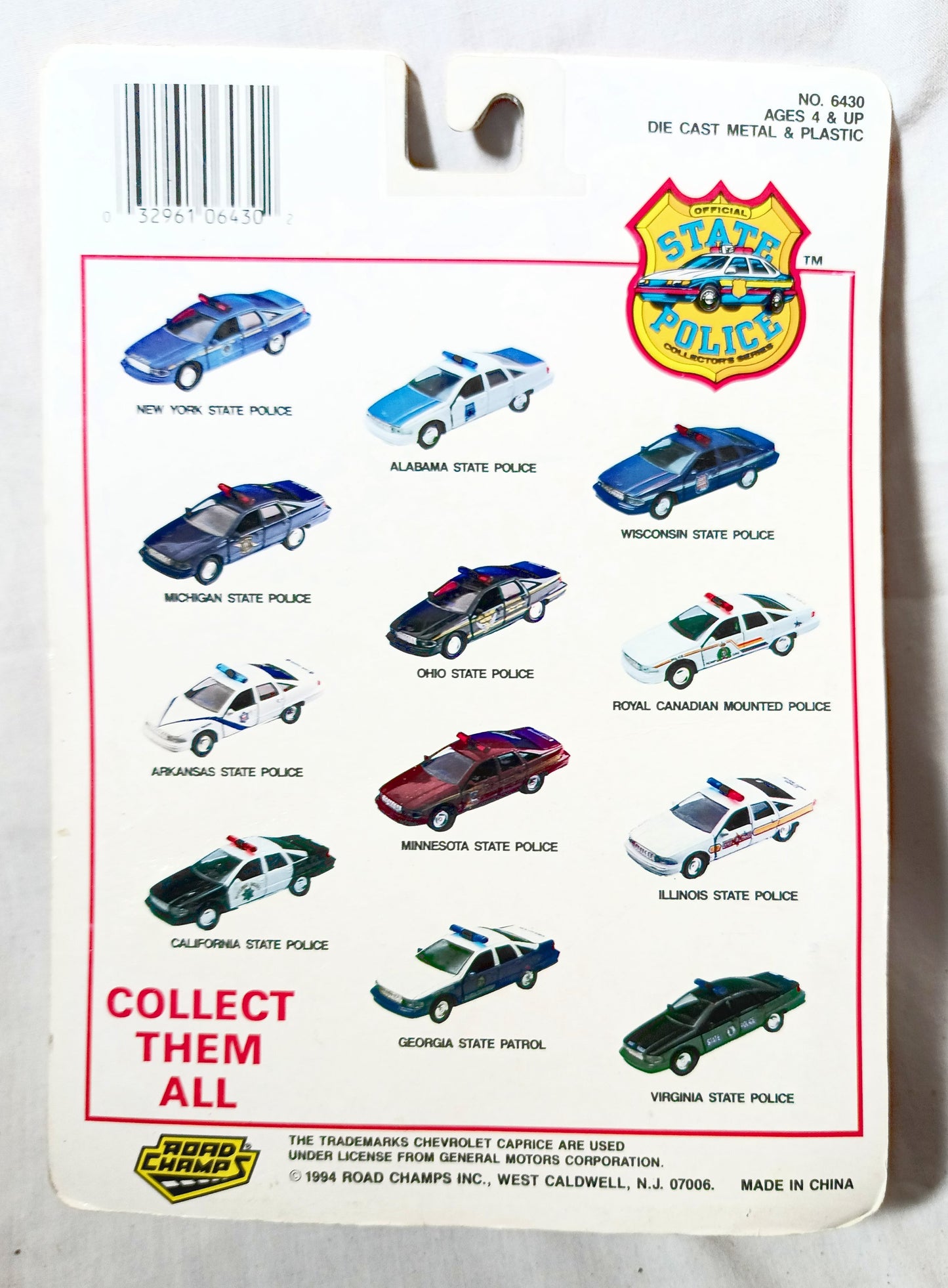 Road Champs RCMP Royal Canadian Mounted Police Chevy Caprice 1:43 - TulipStuff