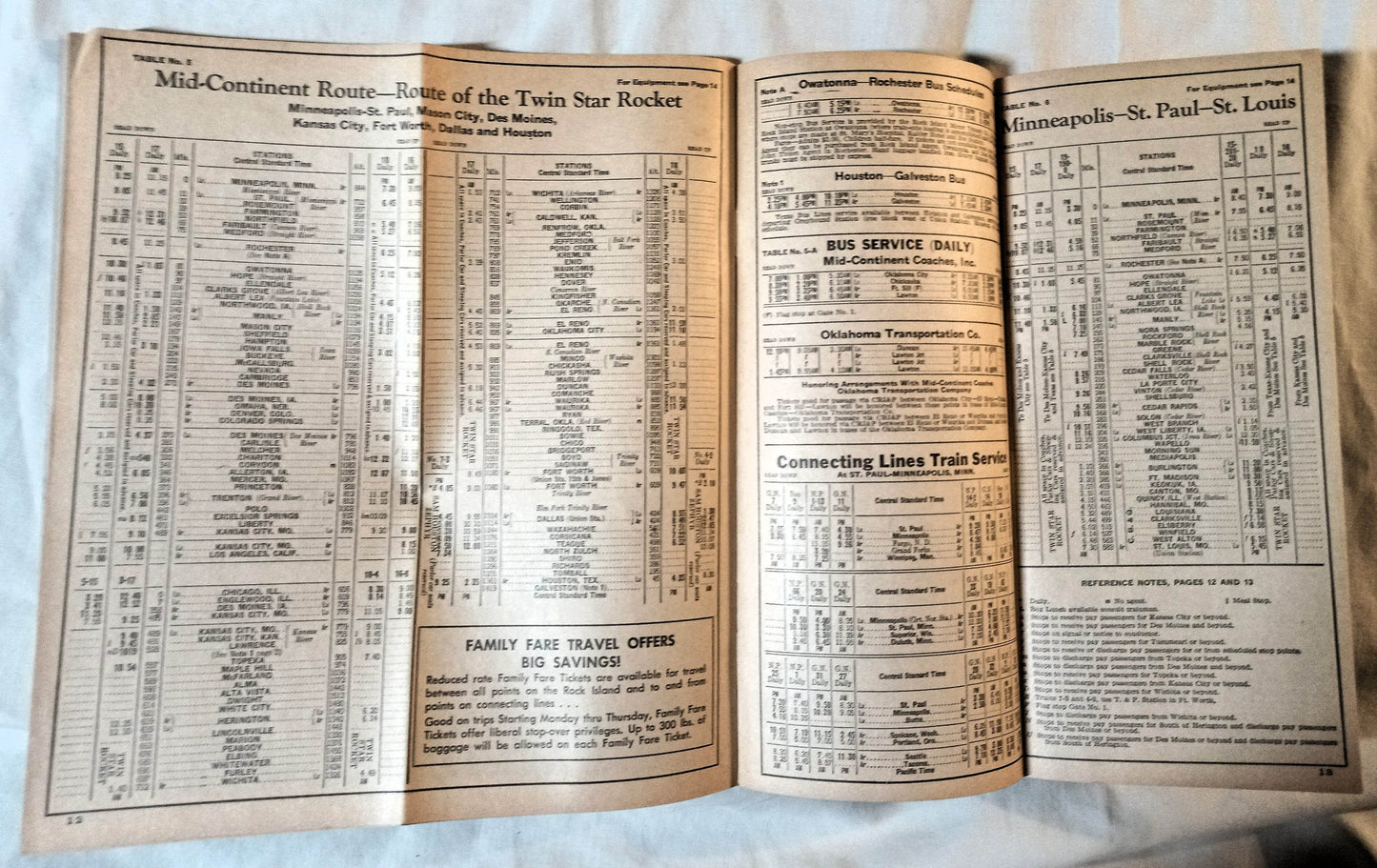 Rock Island Lines Railroad System Timetable Summer 1964 - TulipStuff