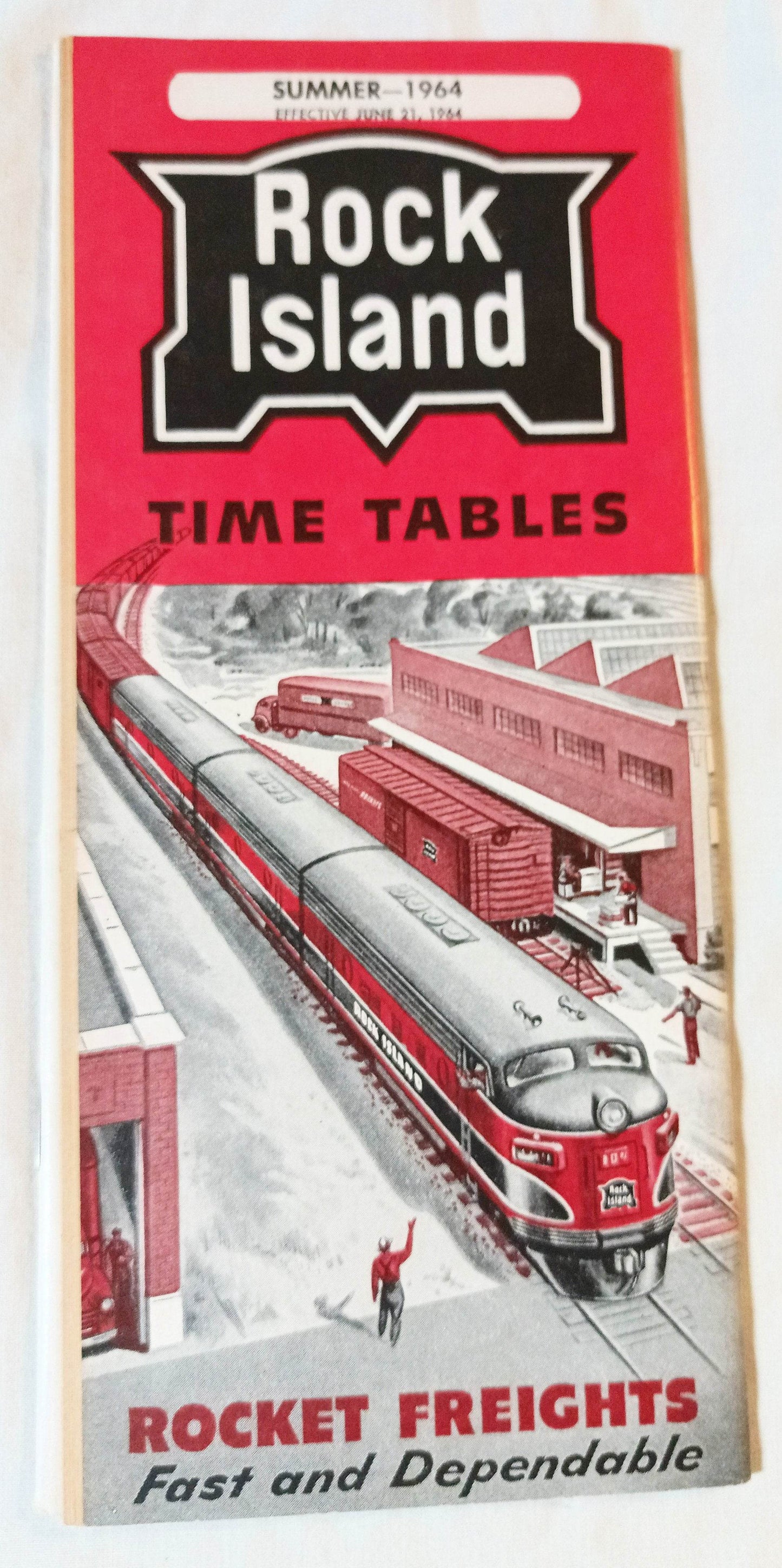 Rock Island Lines Railroad System Timetable Summer 1964 - TulipStuff