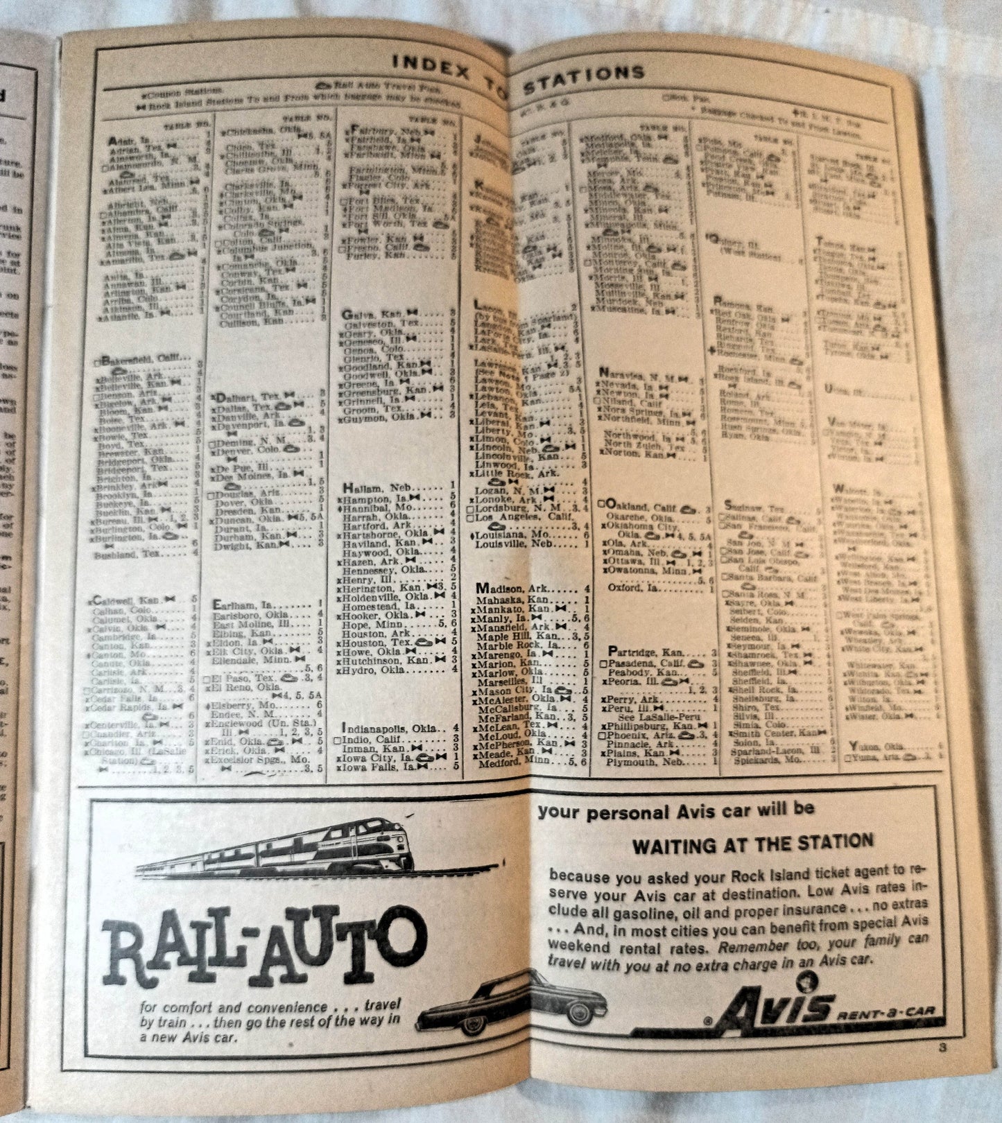 Rock Island Lines Railroad System Timetable Summer 1964 - TulipStuff