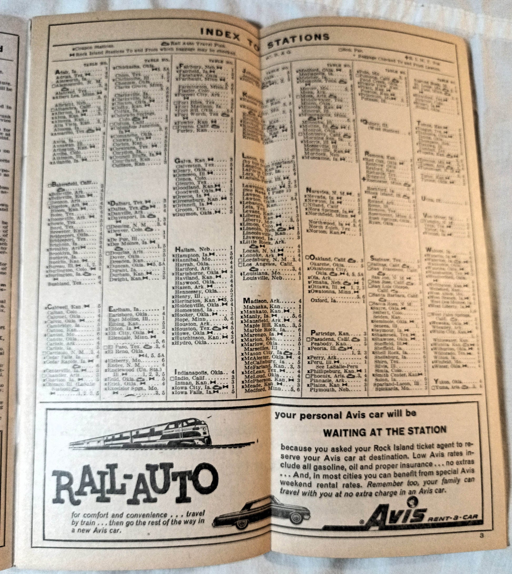 Rock Island Lines Railroad System Timetable Summer 1964 - TulipStuff