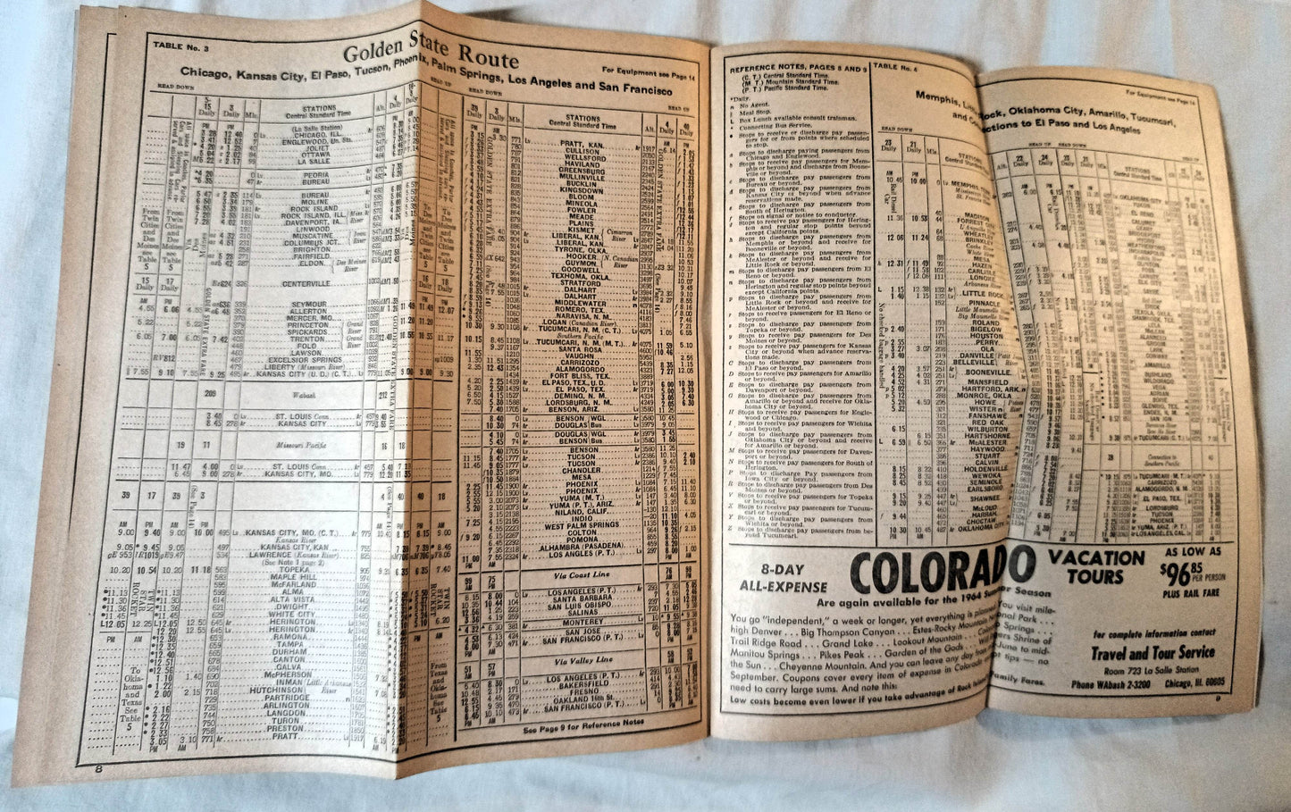 Rock Island Lines Railroad System Timetable Summer 1964 - TulipStuff