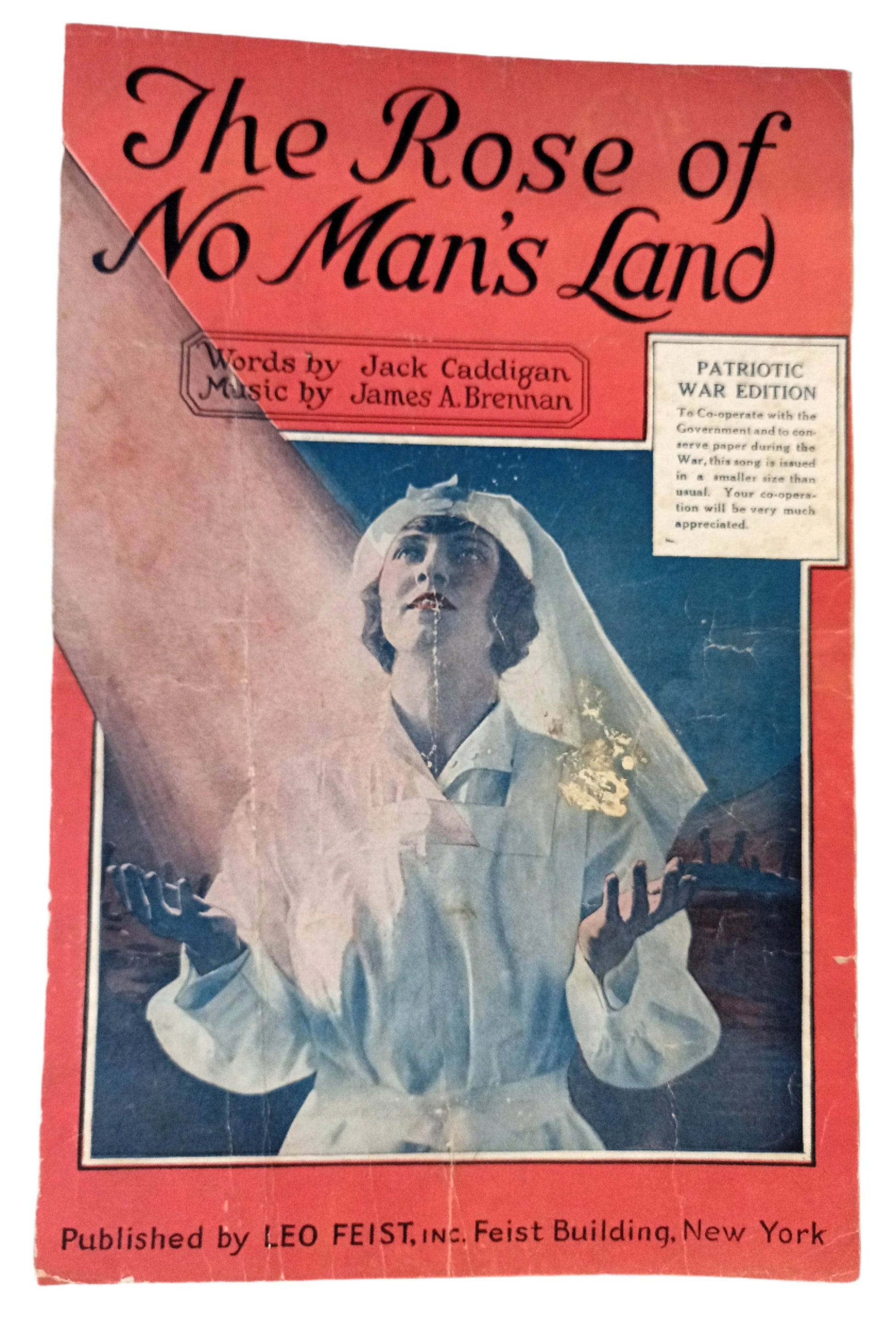 The Rose Of No Man's Land Patriotic War Edition Sheet Music 1918 - TulipStuff