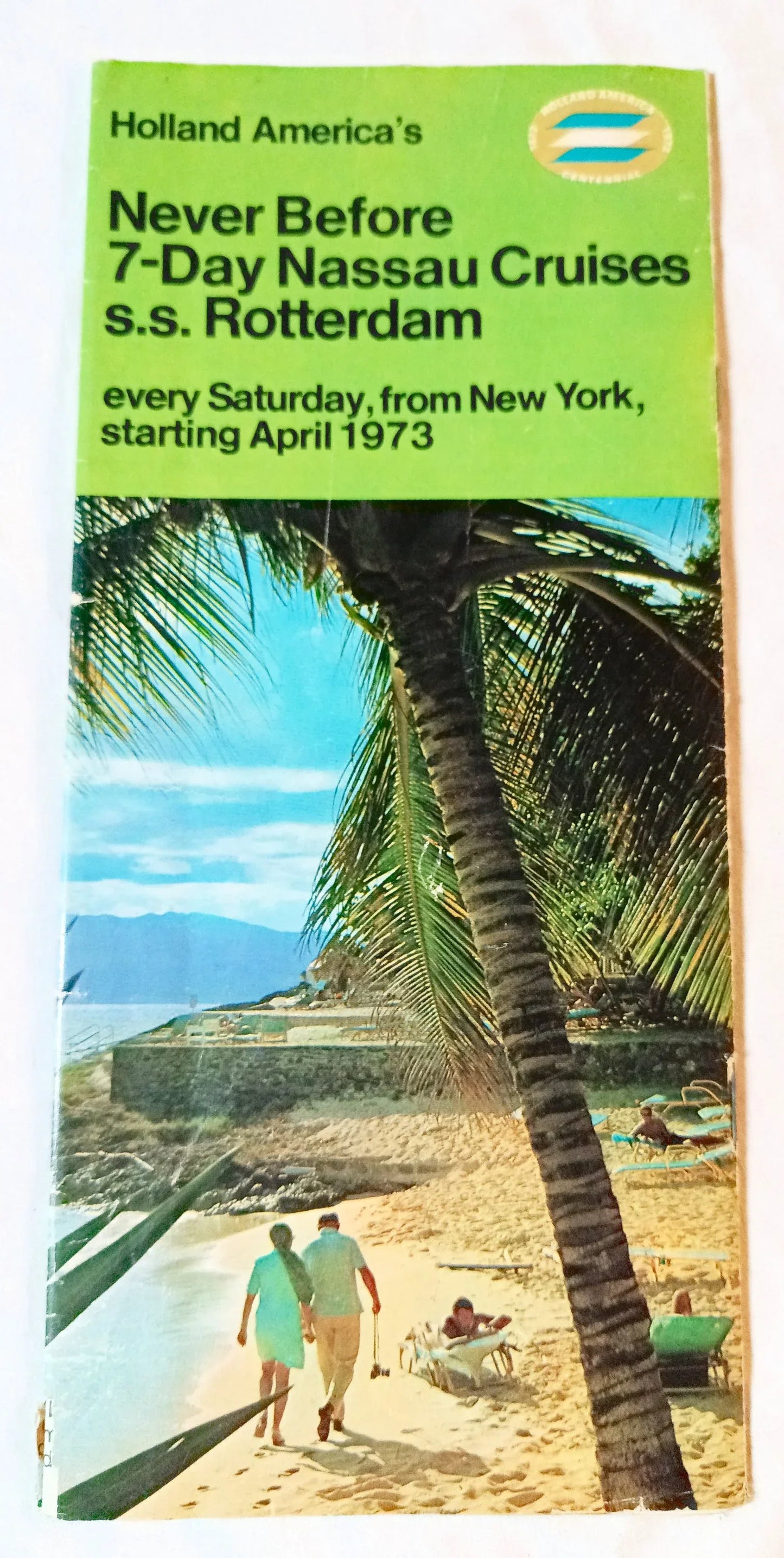 Holland America Cruises ss Rotterdam 1973 Nassau Cruises from New York Brochure - TulipStuff