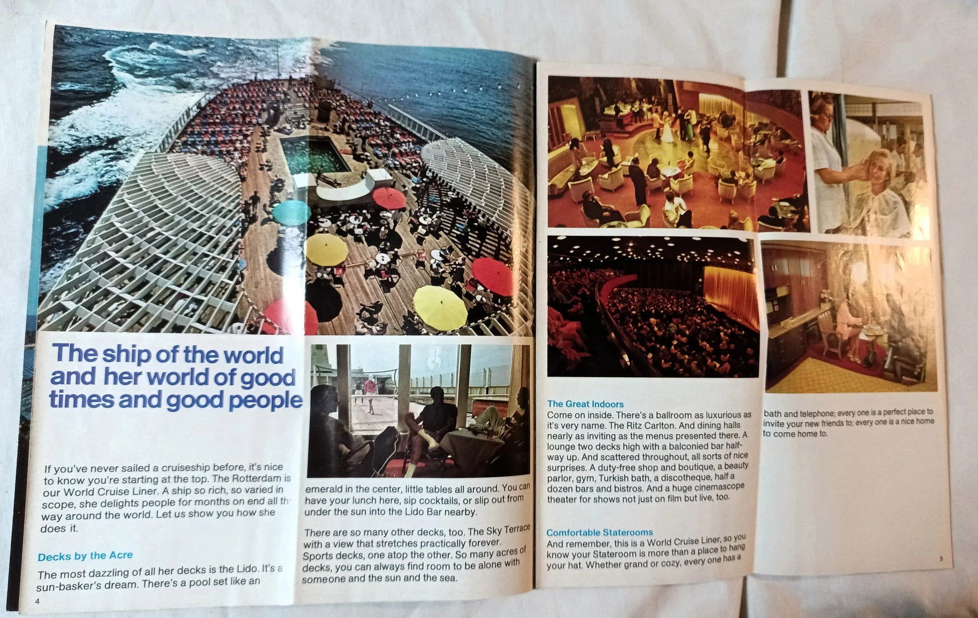 Holland America Cruises ss Rotterdam 1973 Nassau Cruises from New York Brochure - TulipStuff