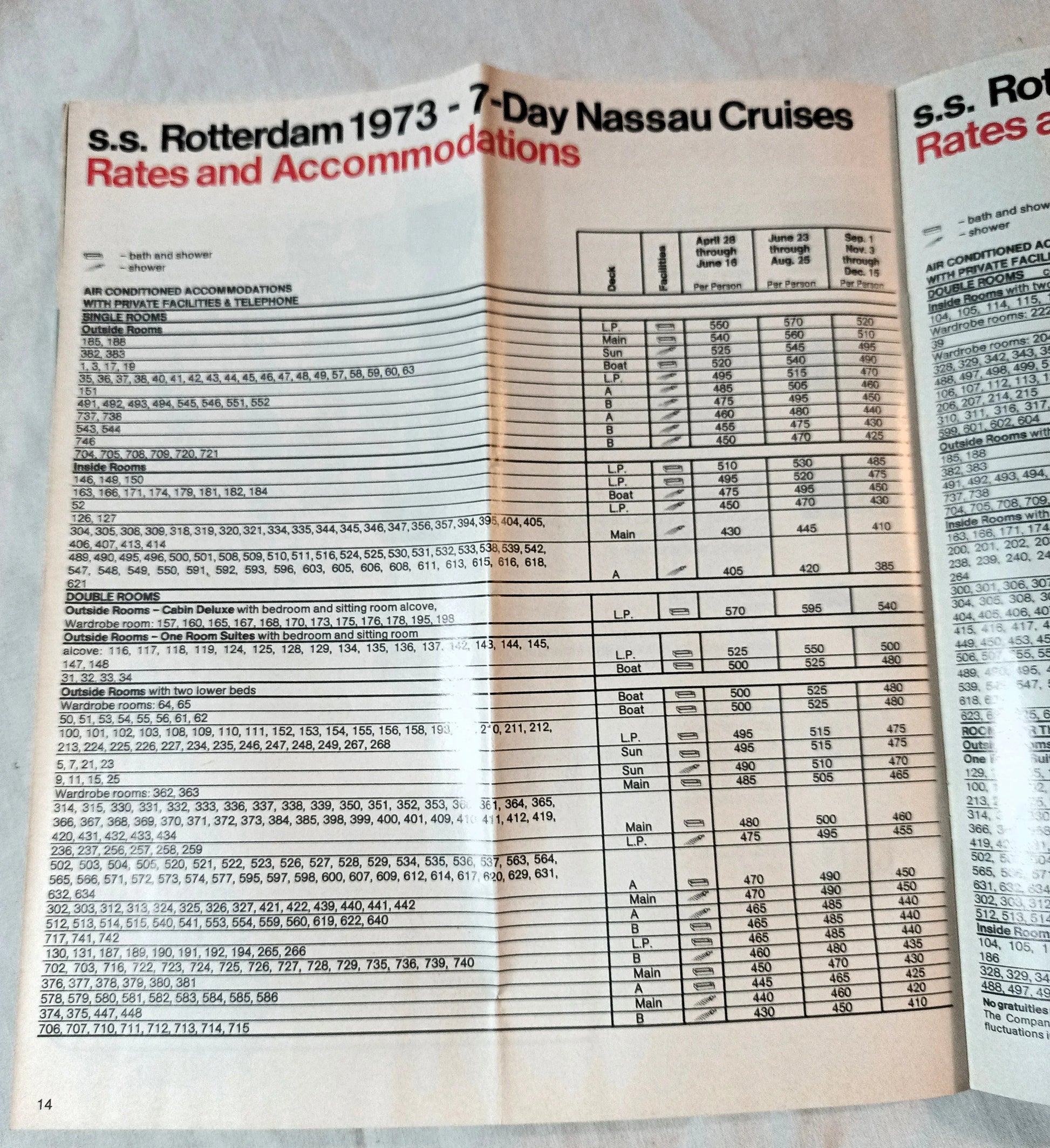 Holland America Cruises ss Rotterdam 1973 Nassau Cruises from New York Brochure - TulipStuff