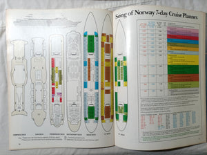 Royal Caribbean 1982-83 Brochure Sun Viking Nordic Prince Song of Norway Song of America - TulipStuff