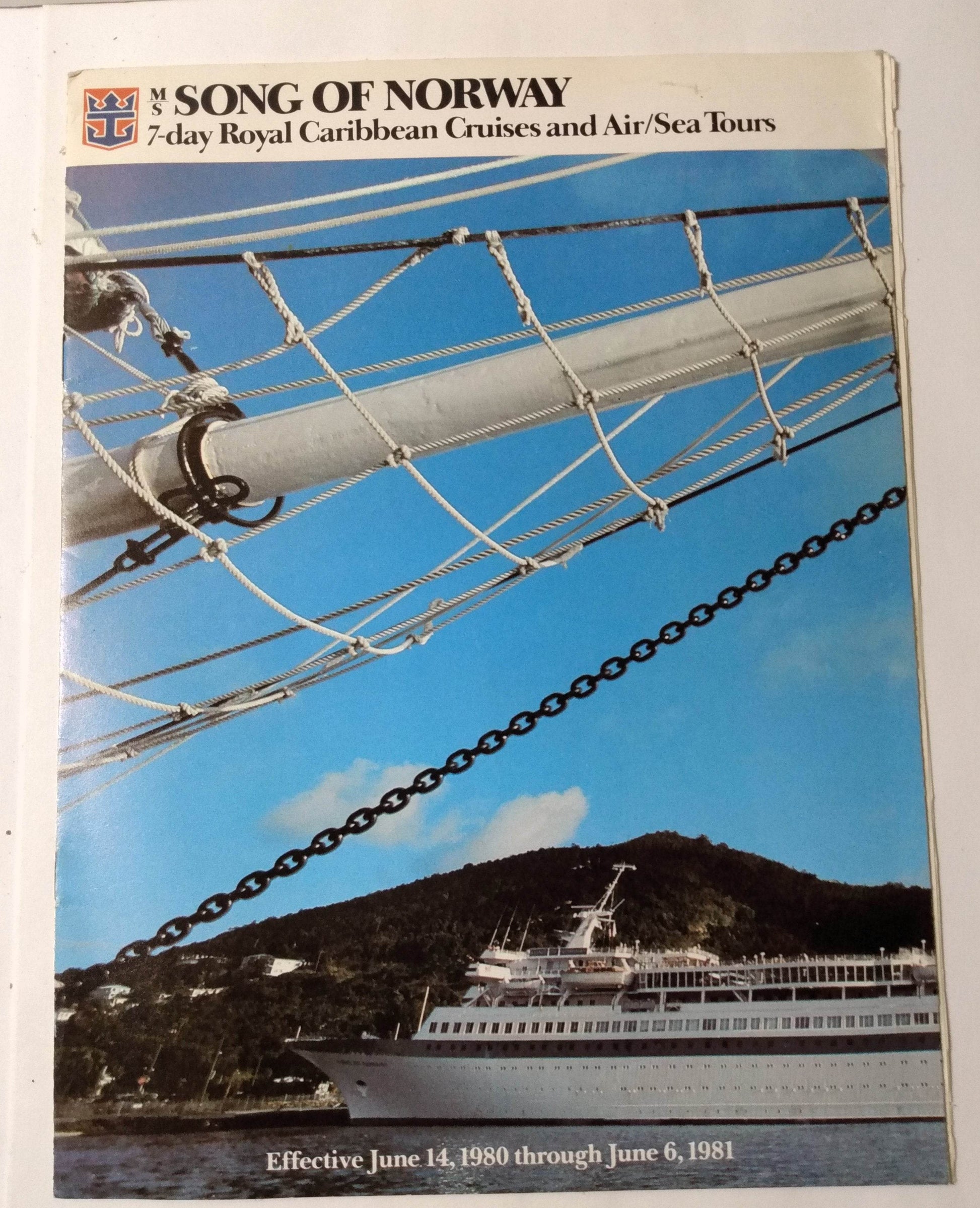 Royal Caribbean Cruise Line 1980-81 MS Song of America Caribbean Brochure - TulipStuff