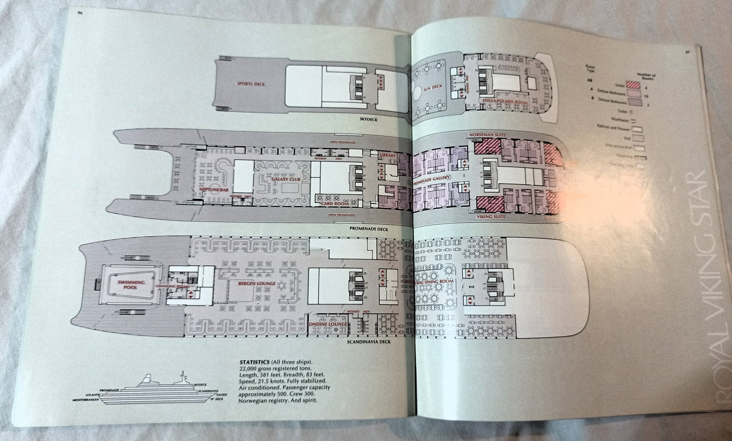 Royal Viking Line The Cruise Atlas 1976-77 Brochure - TulipStuff