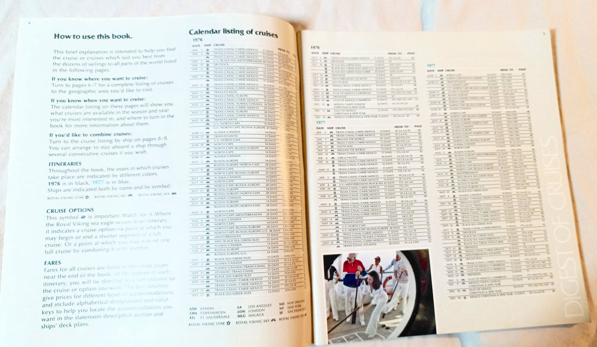 Royal Viking Line The Cruise Atlas 1976-77 Brochure - TulipStuff