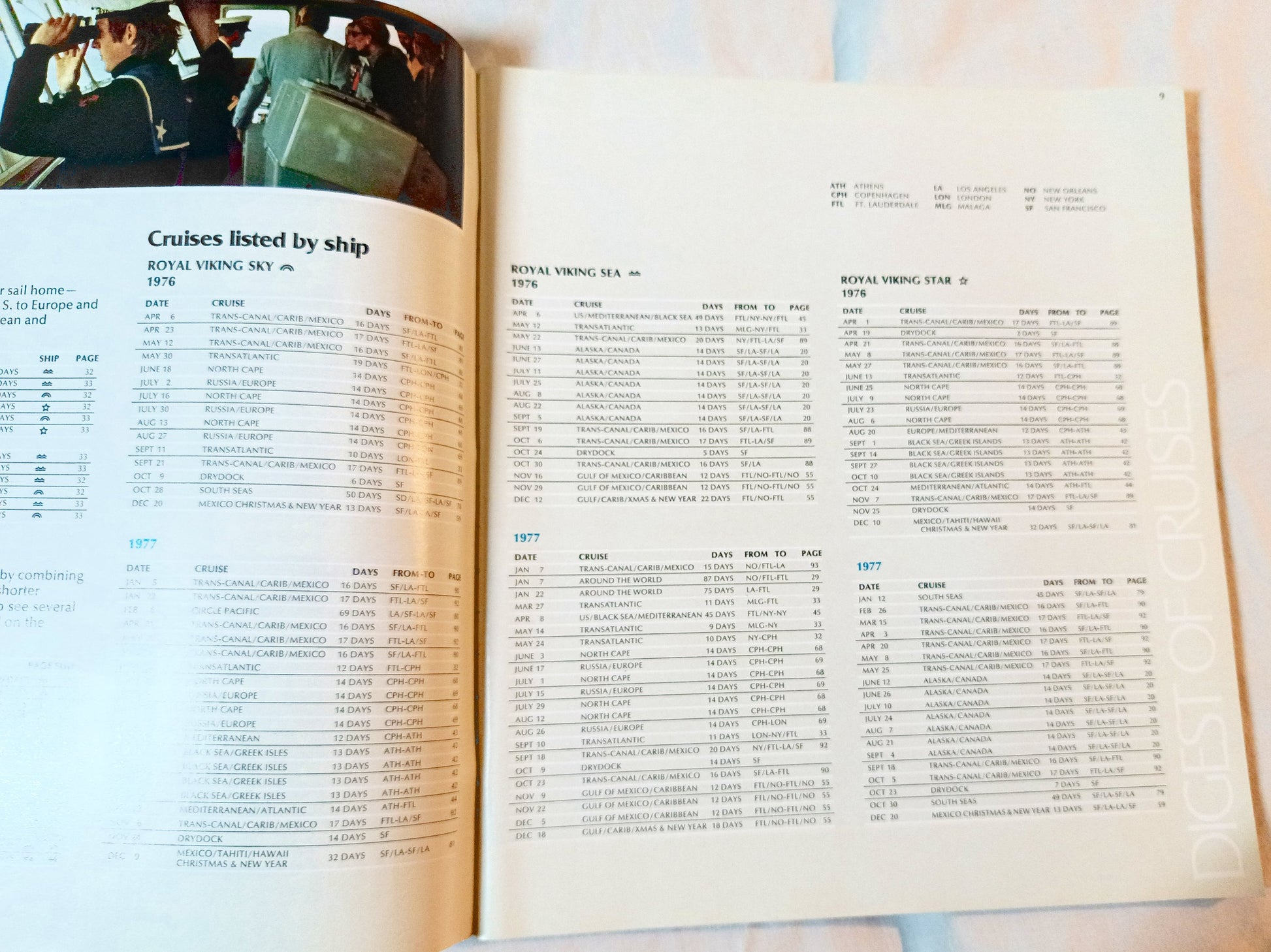 Royal Viking Line The Cruise Atlas 1976-77 Brochure - TulipStuff