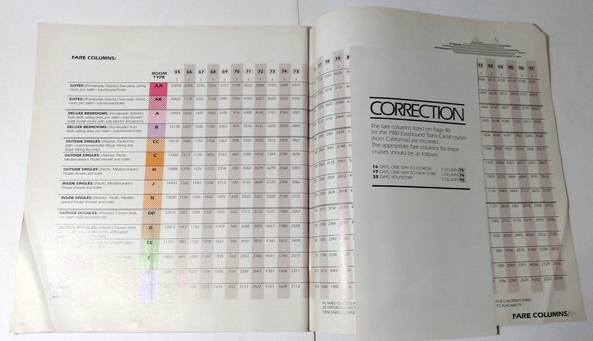 Royal Viking Line The Cruise Atlas 1979-1980 Brochure - TulipStuff