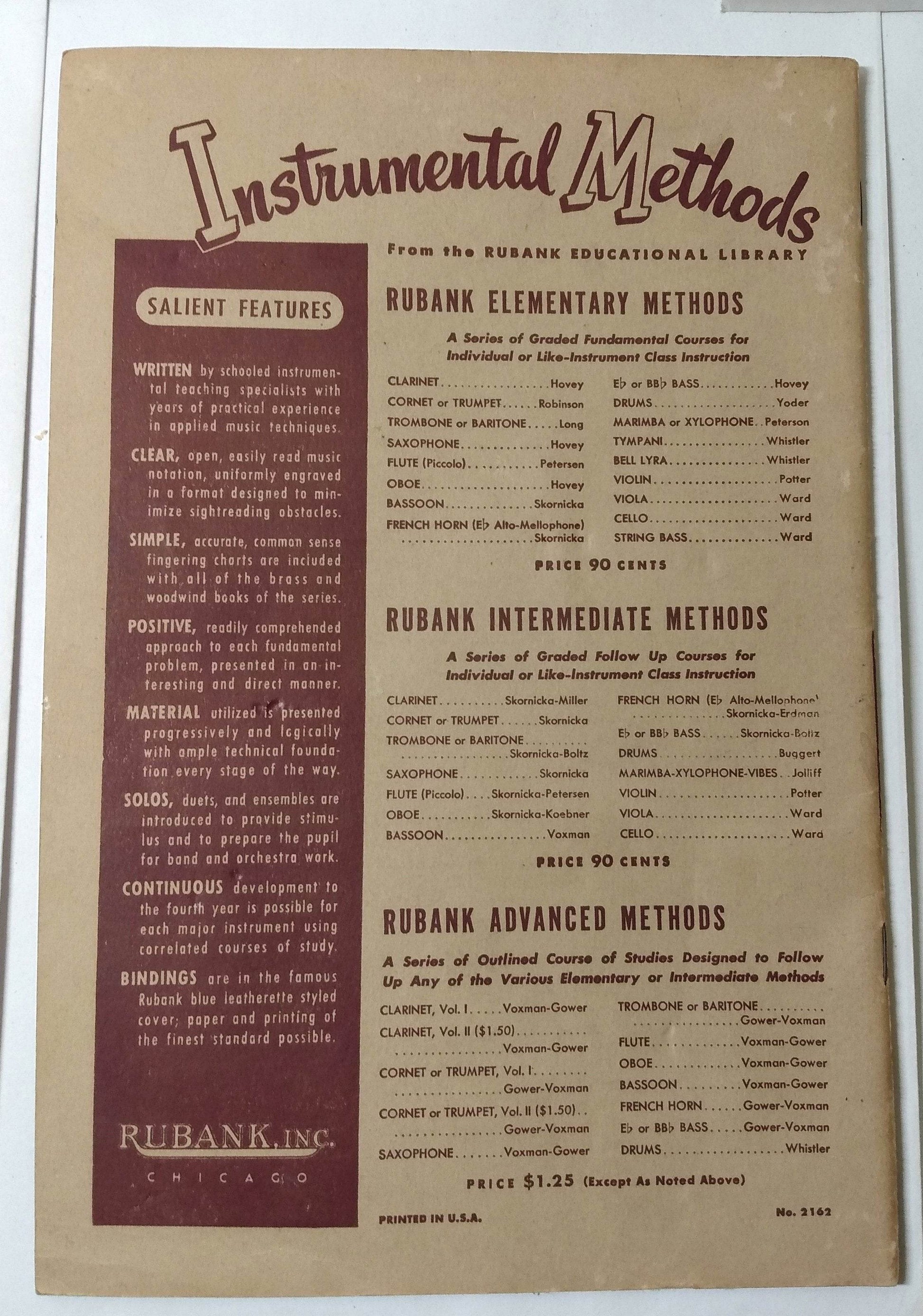 Rubank Holiday Collection 1st B Flat Cornet Baritone Sheet Music 1932 - TulipStuff