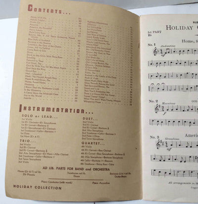 Rubank Holiday Collection 1st B Flat Cornet Baritone Sheet Music 1932 - TulipStuff