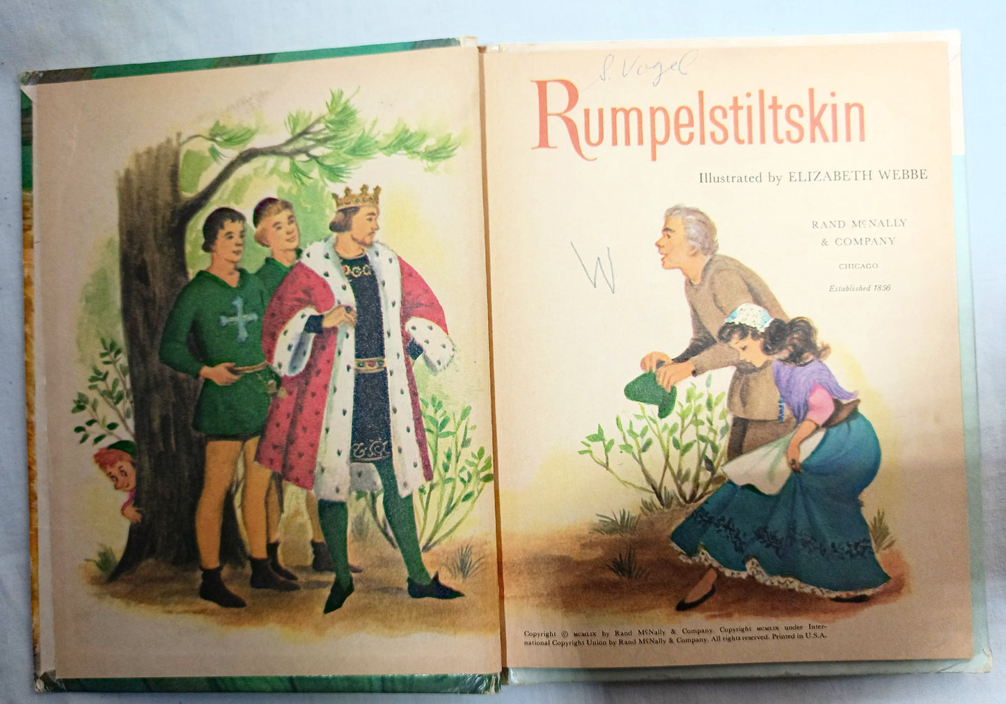 Rumpelstiltskin Elizabeth Webbe Rand McNally Elf Book 1959 - TulipStuff