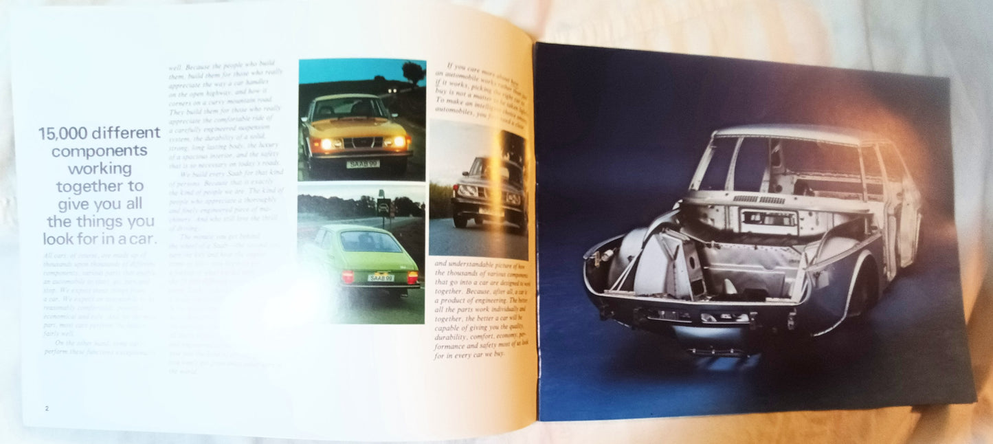 Saab 1976 Dealer Sales Brochure 99GL Sedan WagonBack EMS - TulipStuff