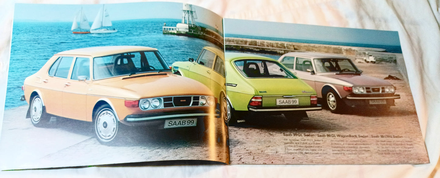 Saab 1976 Dealer Sales Brochure 99GL Sedan WagonBack EMS - TulipStuff