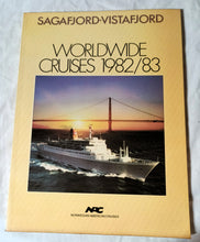 Load image into Gallery viewer, Norwegian America Sagafjord Vistafjord Worldwide Cruises 1982-83 Brochure - TulipStuff
