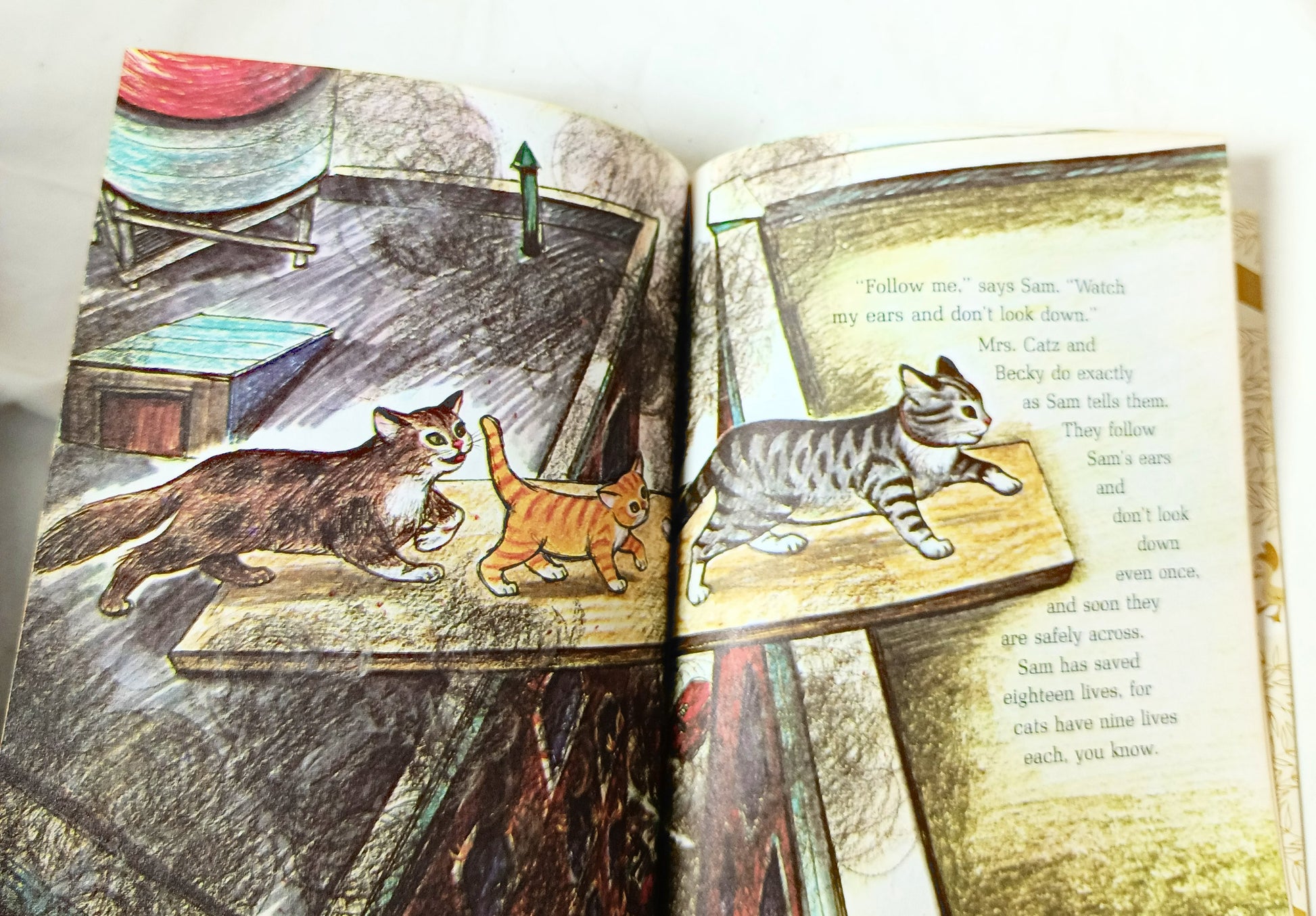 Sam The Firehouse Cat Little Golden Book Virginia Parsons 1971 - TulipStuff