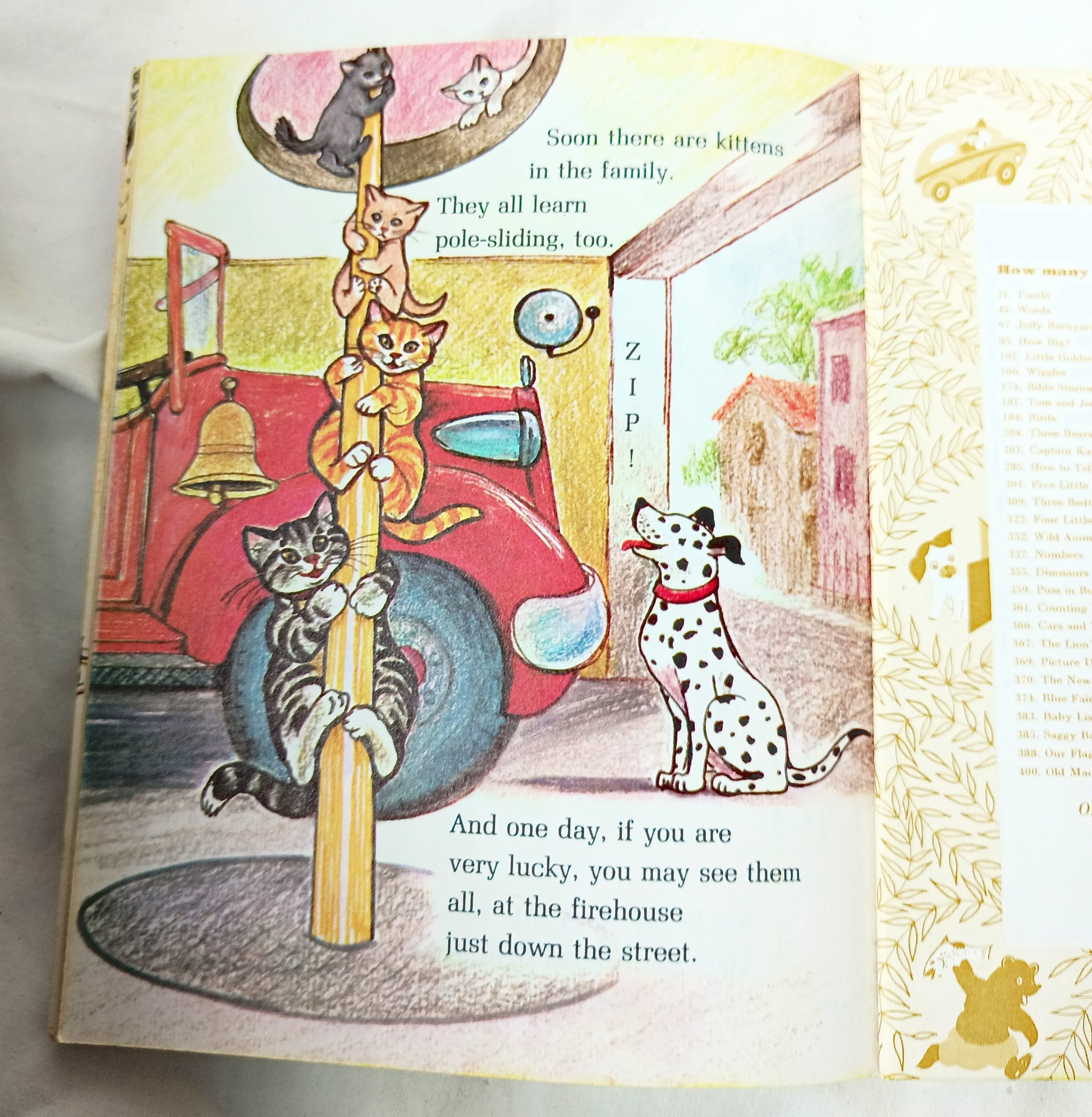 Sam The Firehouse Cat Little Golden Book Virginia Parsons 1971 - TulipStuff