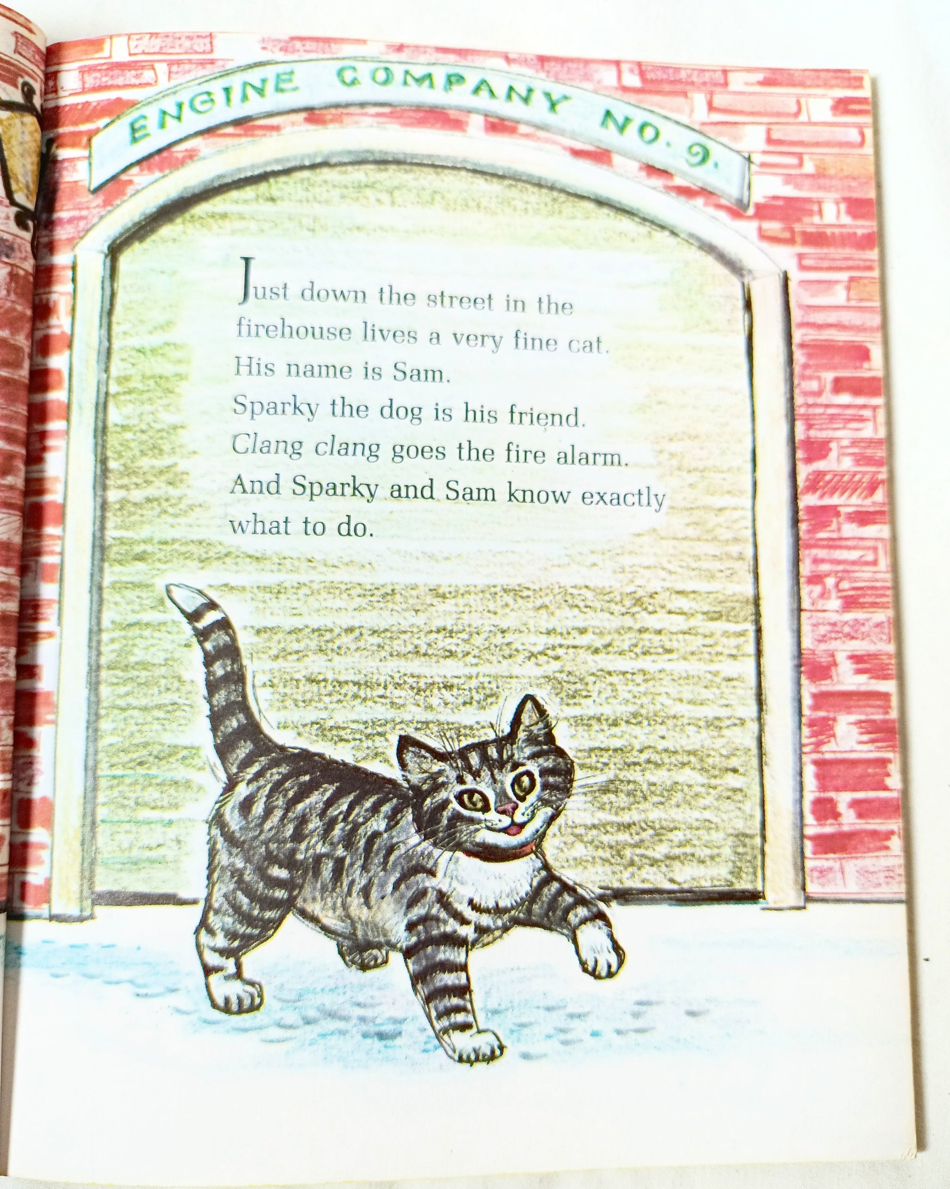 Sam The Firehouse Cat Little Golden Book Virginia Parsons 1971 - TulipStuff
