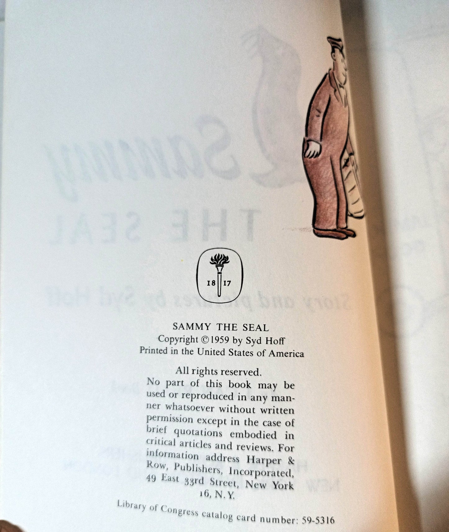 Sammy The Seal Syd Hoff (I Can Read) Hardcover First Edition 1959 - TulipStuff