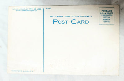 San Juan River Manila Philippines Postcard 1910's Denniston's - TulipStuff