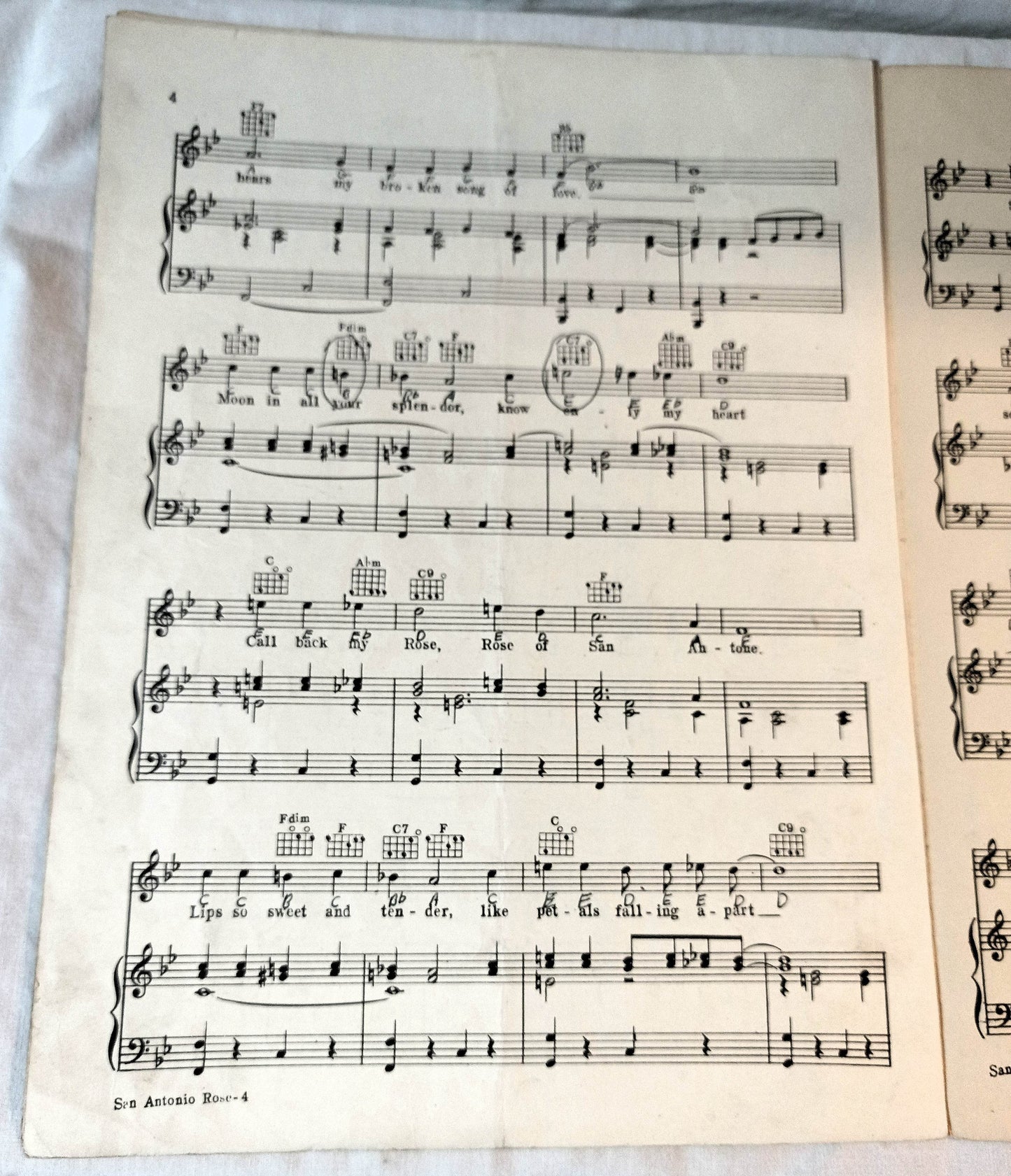 The New And Original San Antonio Rose Bob Wills Sheet Music 1940 - TulipStuff