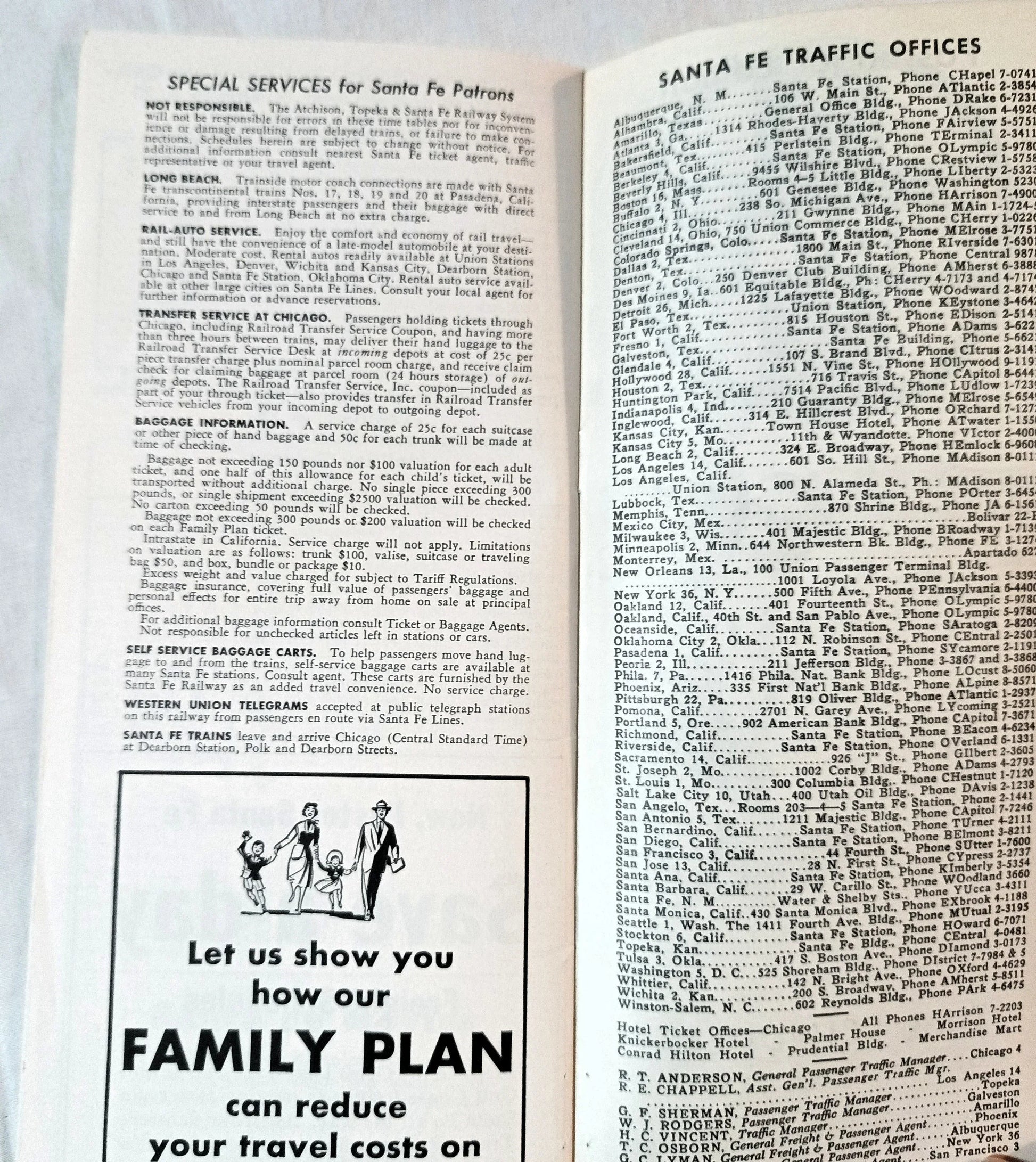 Atchison Topeka And Santa Fe Railway Passenger Schedules 1959 - TulipStuff