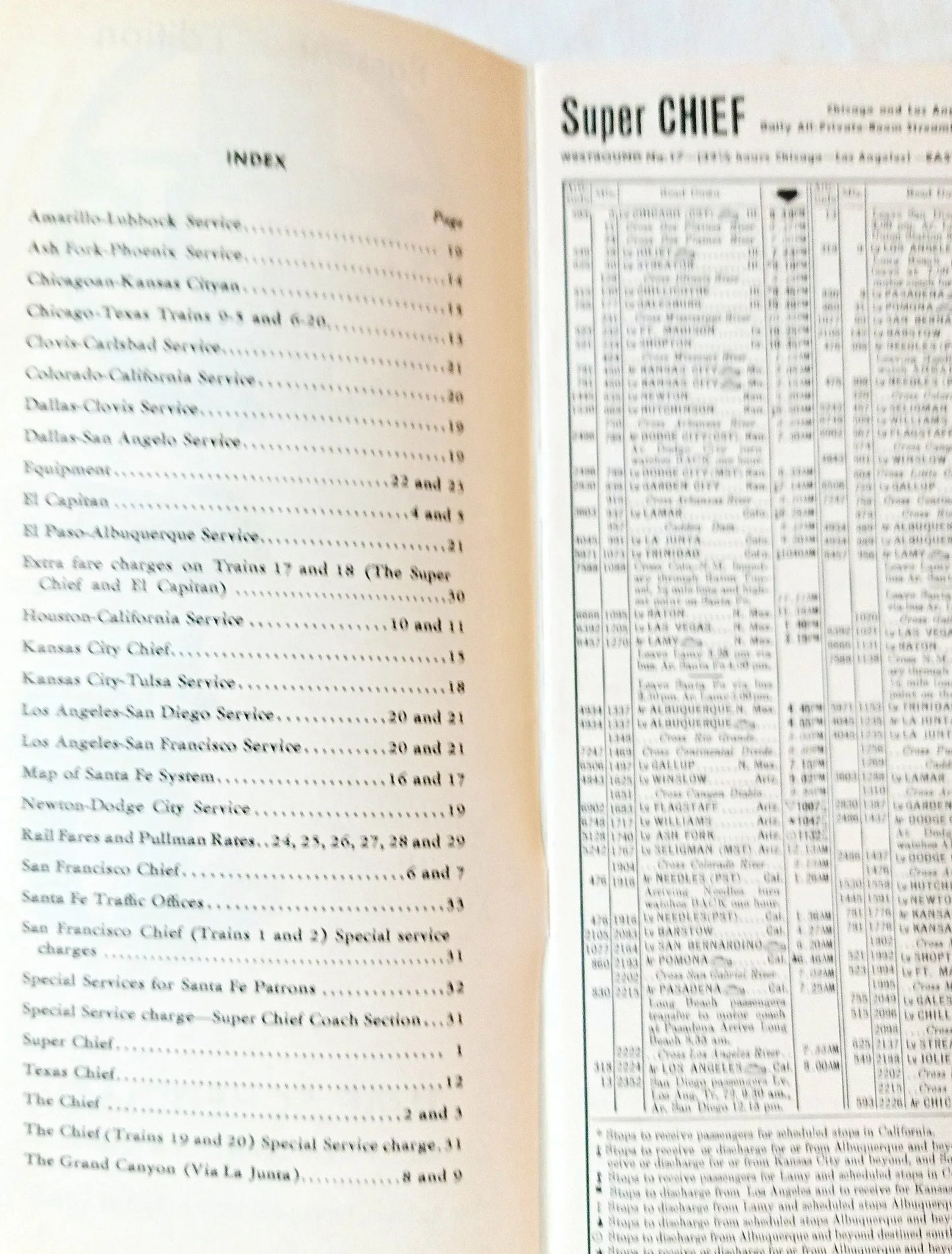Atchison Topeka And Santa Fe Railway Passenger Schedules 1959 - TulipStuff