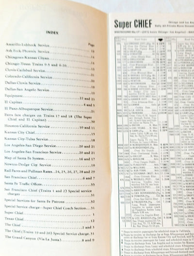 Atchison Topeka And Santa Fe Railway Passenger Schedules 1959 - TulipStuff