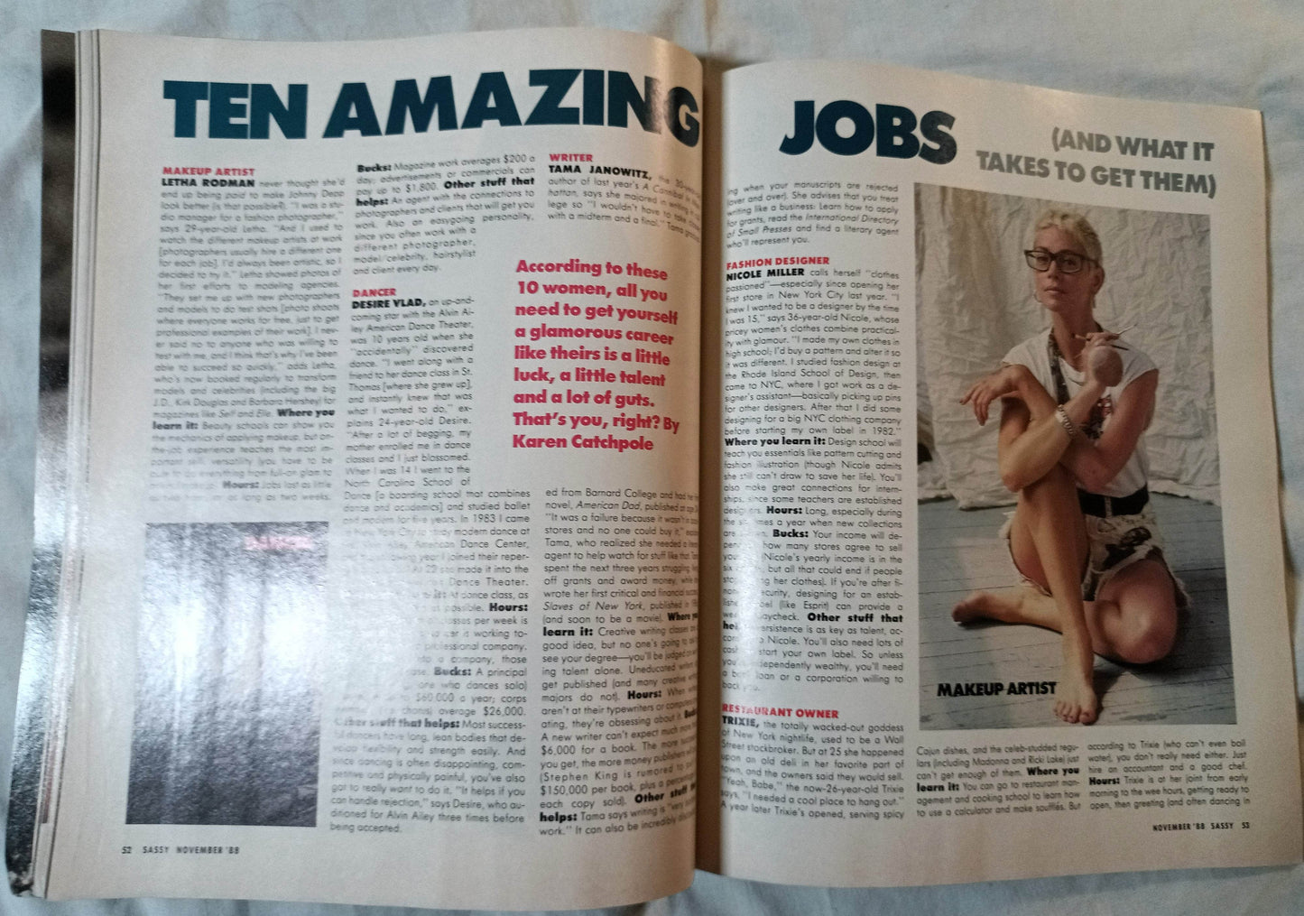 Sassy Magazine November 1988 Inxs Brad Pitt Ricki Lake Teen Fashion - TulipStuff