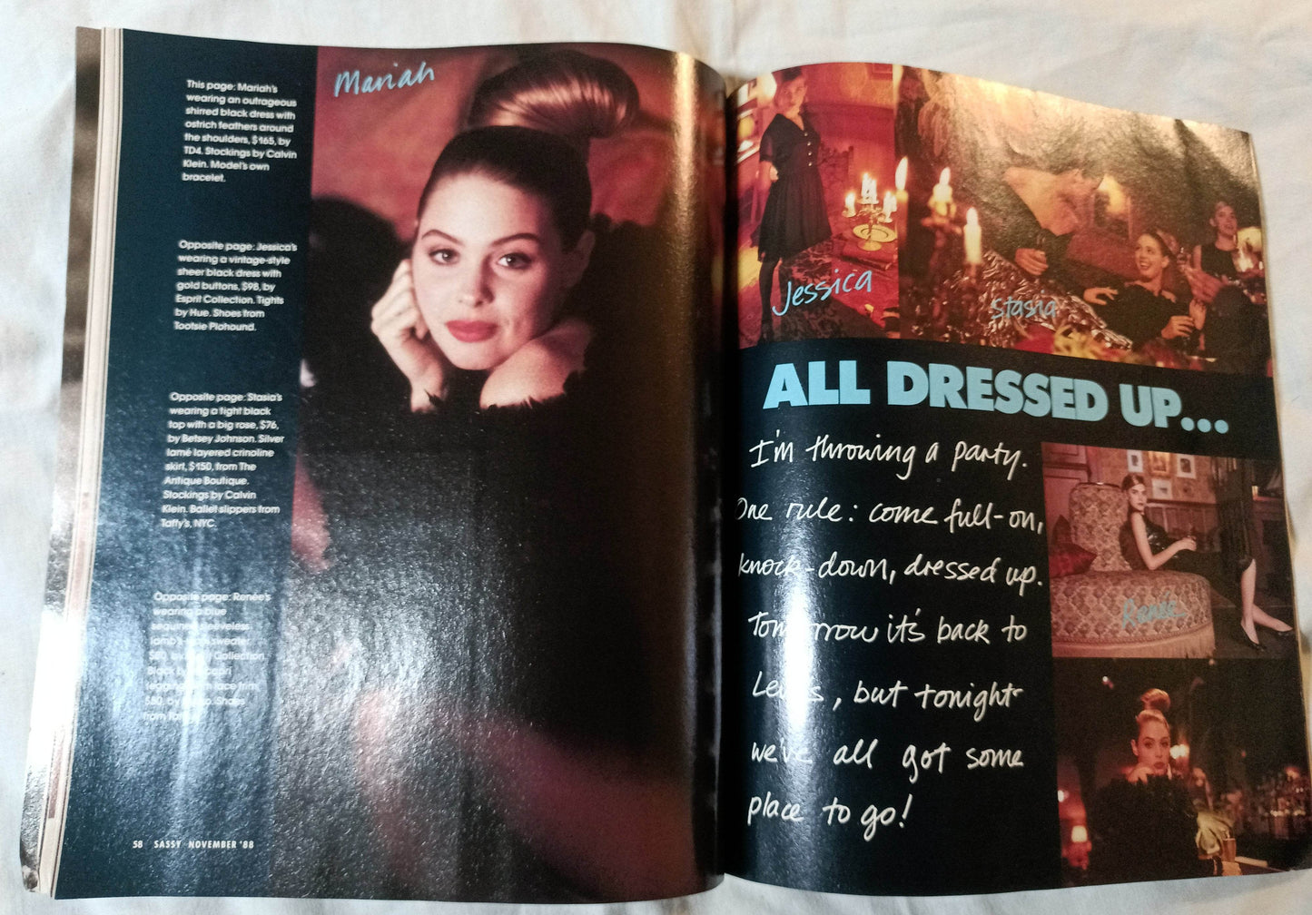 Sassy Magazine November 1988 Inxs Brad Pitt Ricki Lake Teen Fashion - TulipStuff