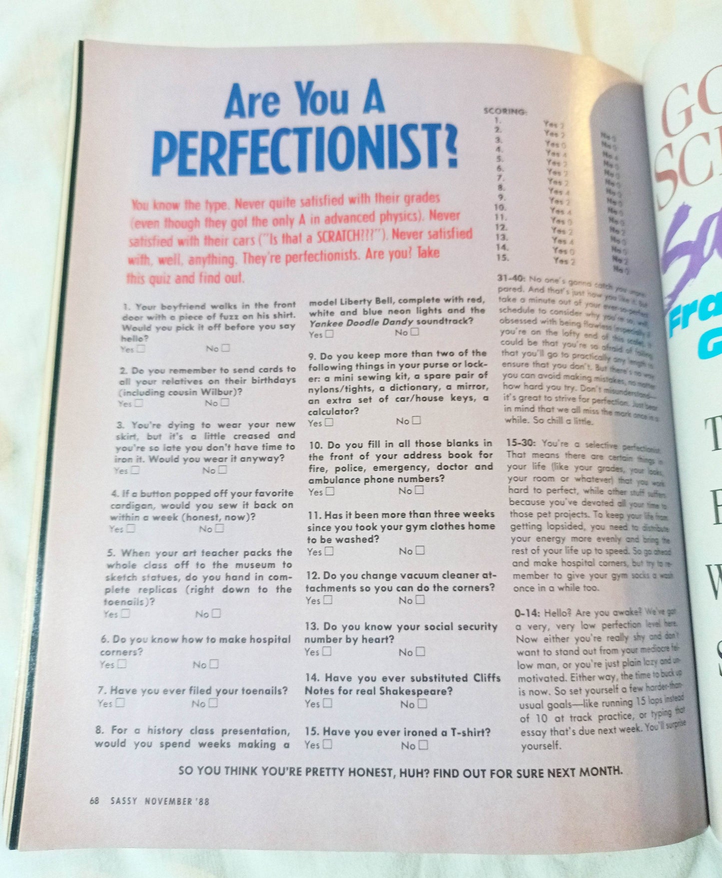 Sassy Magazine November 1988 Inxs Brad Pitt Ricki Lake Teen Fashion - TulipStuff