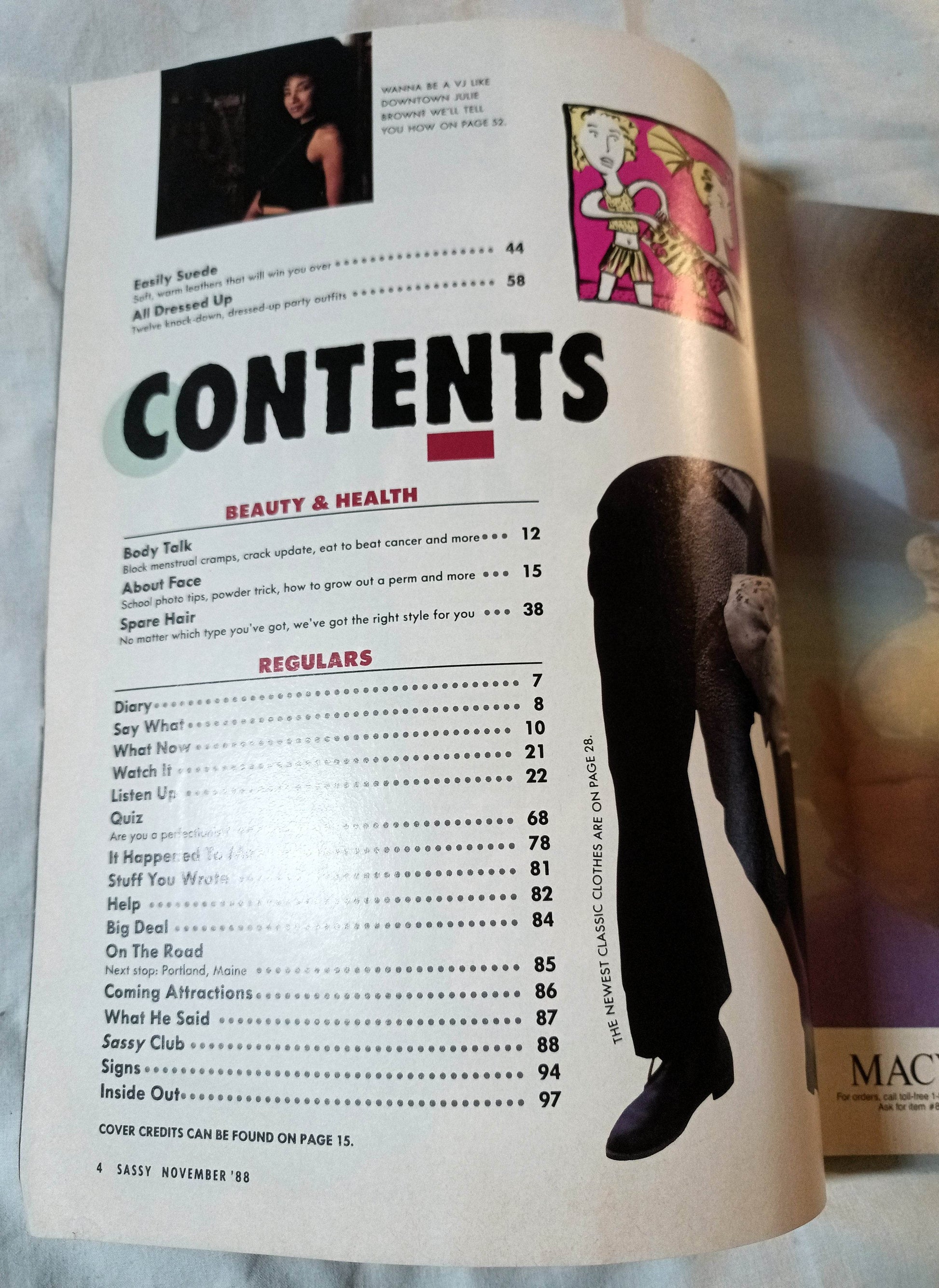 Sassy Magazine November 1988 Inxs Brad Pitt Ricki Lake Teen Fashion - TulipStuff