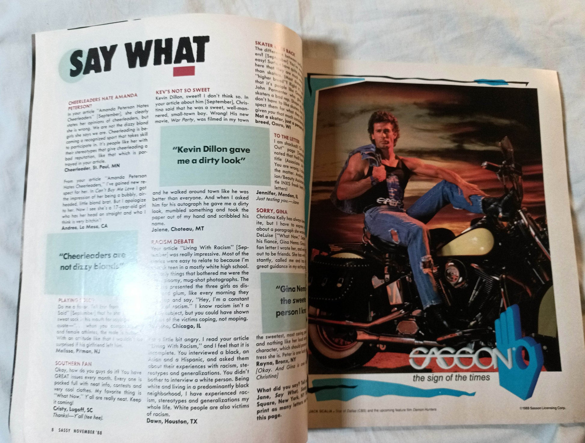 Sassy Magazine November 1988 Inxs Brad Pitt Ricki Lake Teen Fashion - TulipStuff