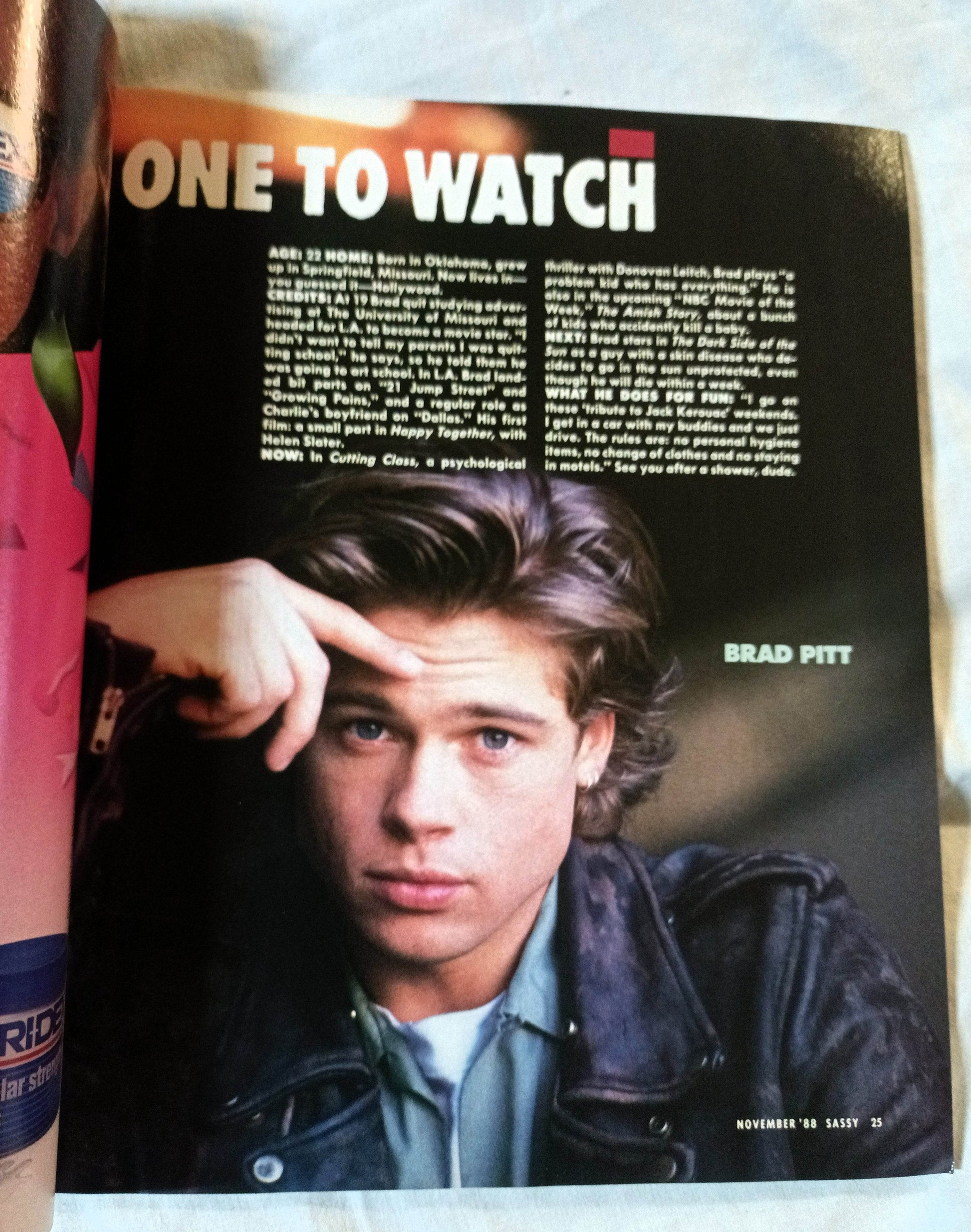 Sassy Magazine November 1988 Inxs Brad Pitt Ricki Lake Teen Fashion - TulipStuff