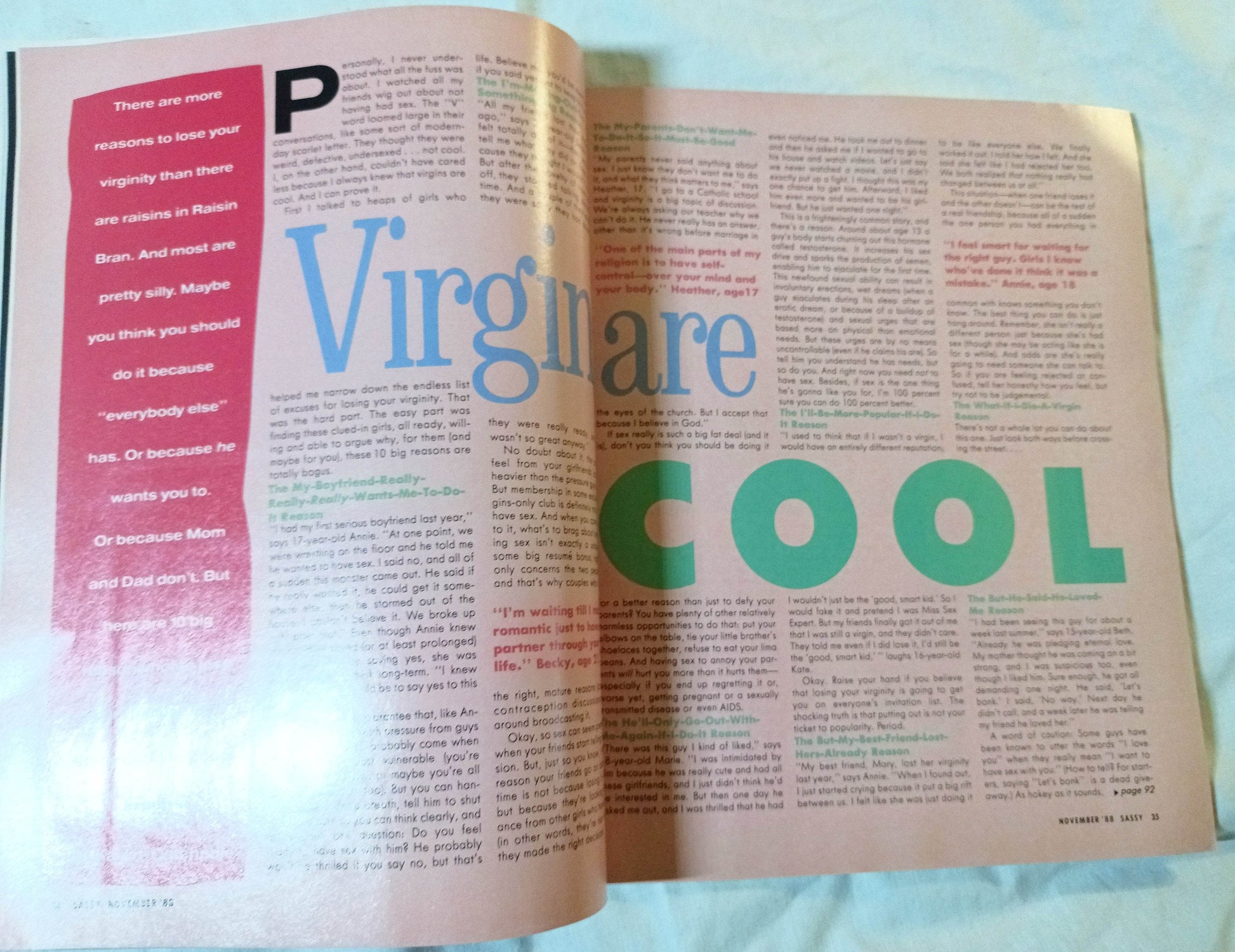 Sassy Magazine November 1988 Inxs Brad Pitt Ricki Lake Teen Fashion - TulipStuff