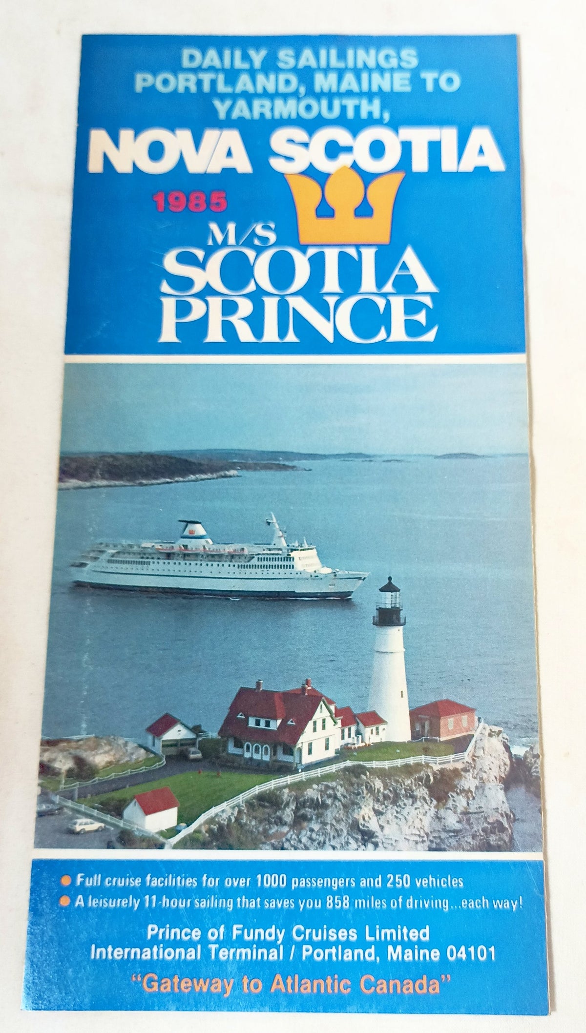 Prince of Fundy Cruises m/s Scotia Prince 1985 Nova Scotia Brochure - TulipStuff